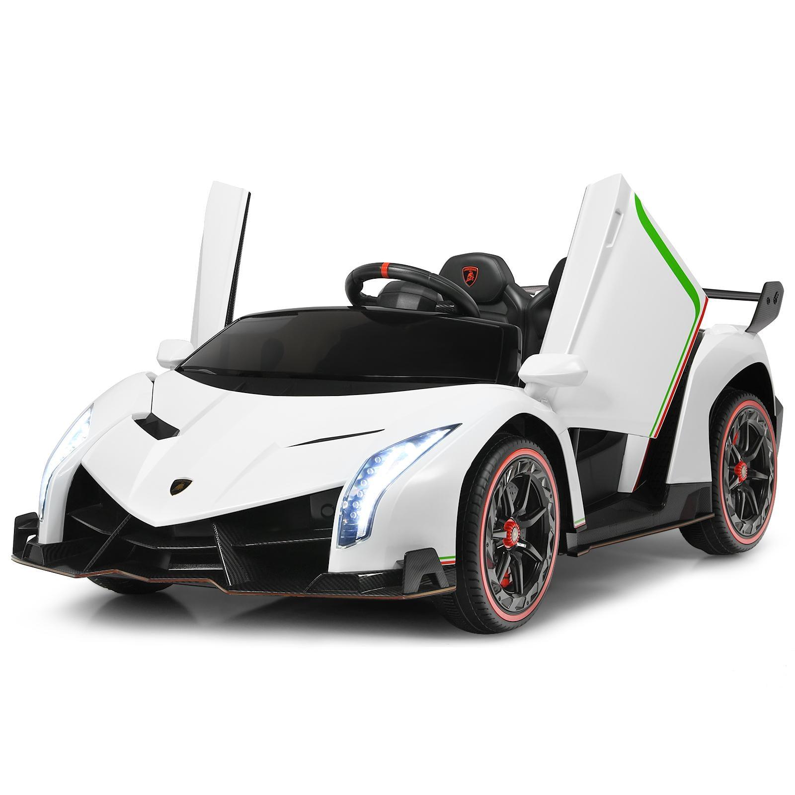 Costway 12V 2-Seater Licensed Lamborghini Kids Ride On Car w/ RC & Swing Function