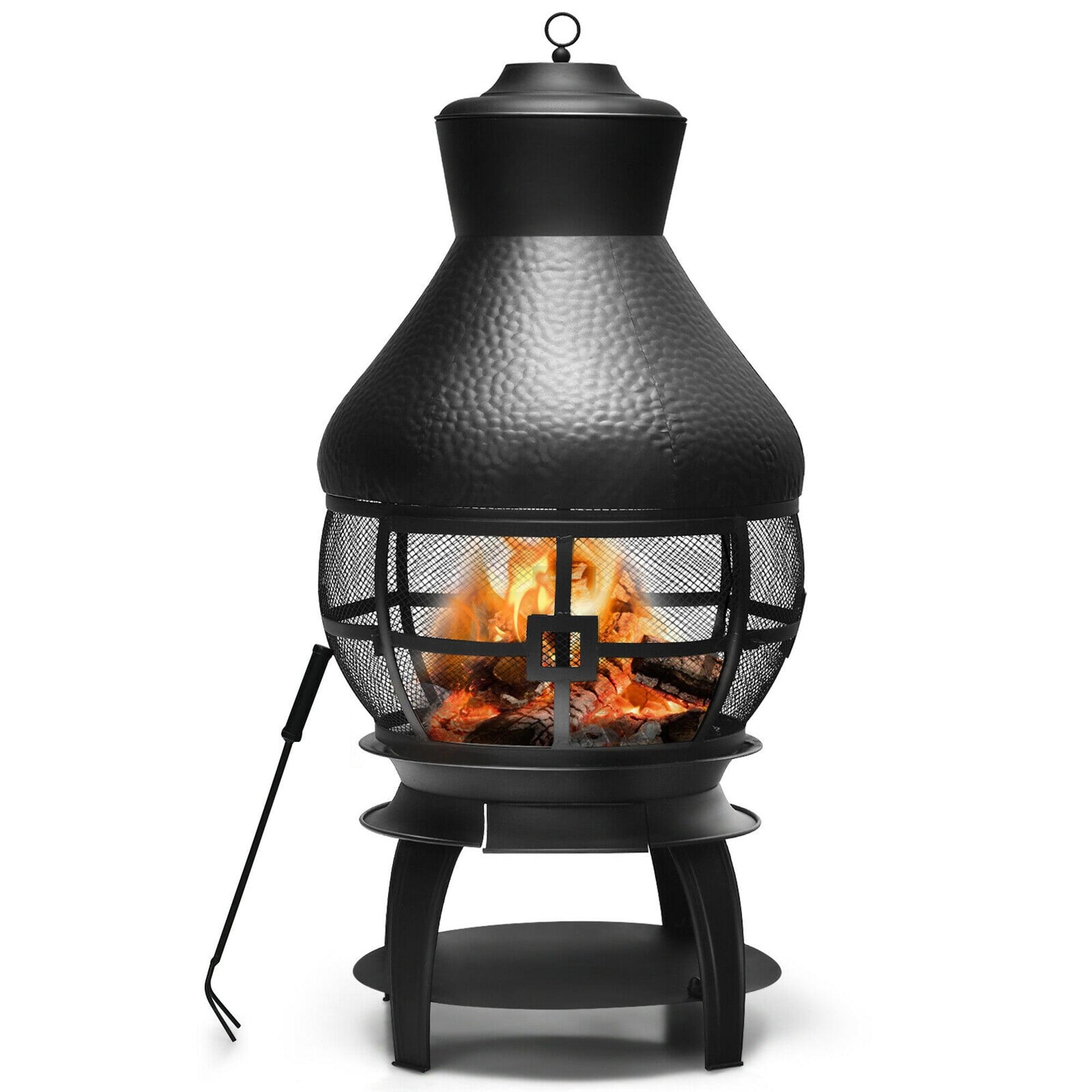 Heatmaxx Round Cast Iron Wood Burning Smokeless Chimnea