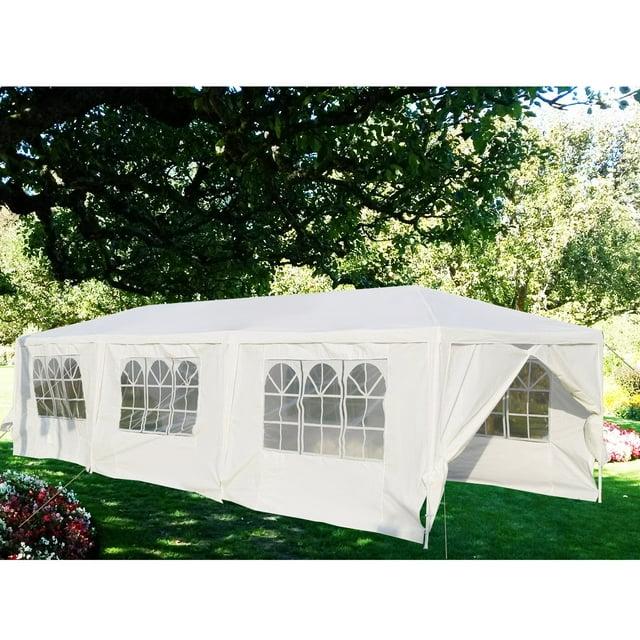 Costway 30 Ft. W x 10 Ft. D Steel Party Tent Canopy