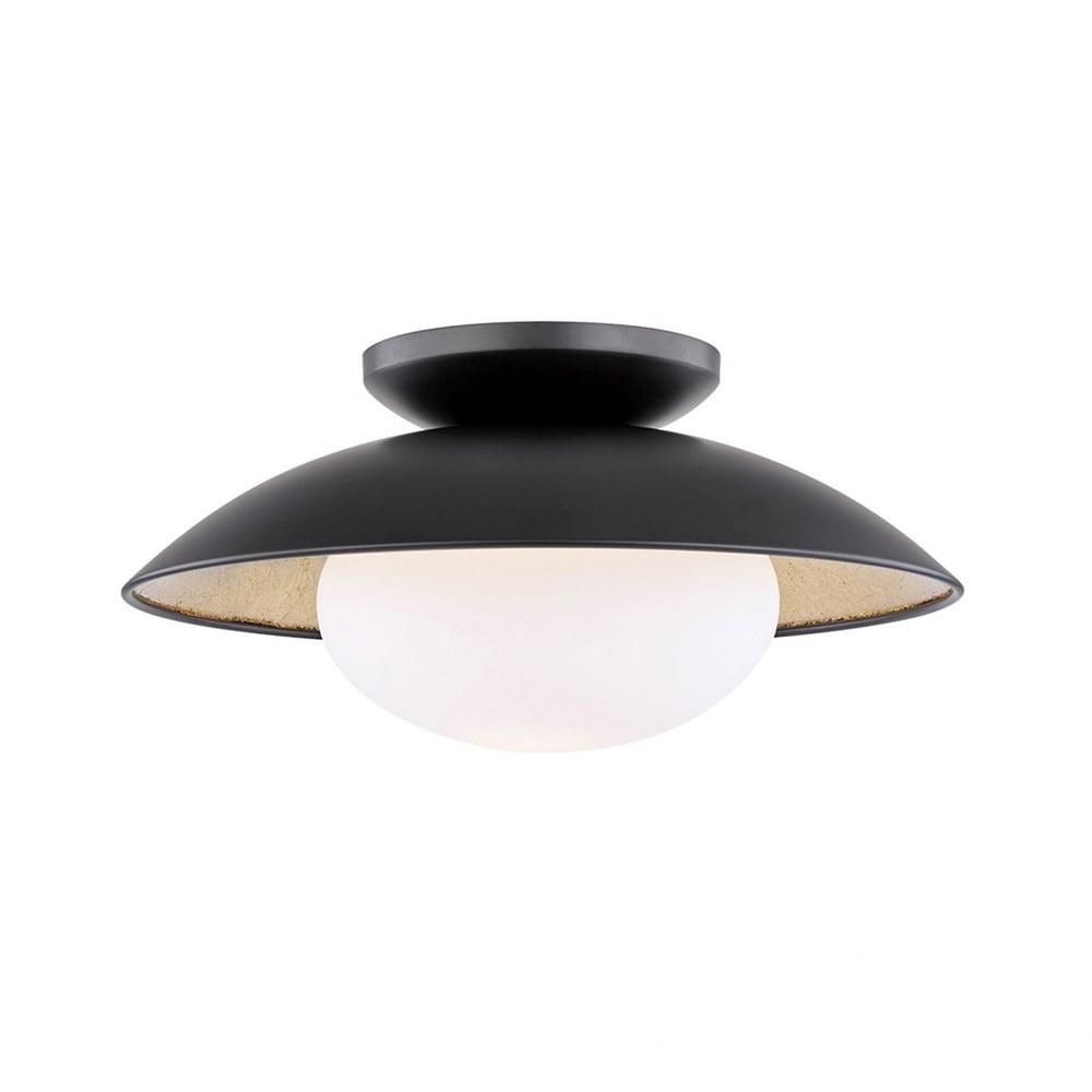 Quinn Semi-Flush Light - Black / Medium