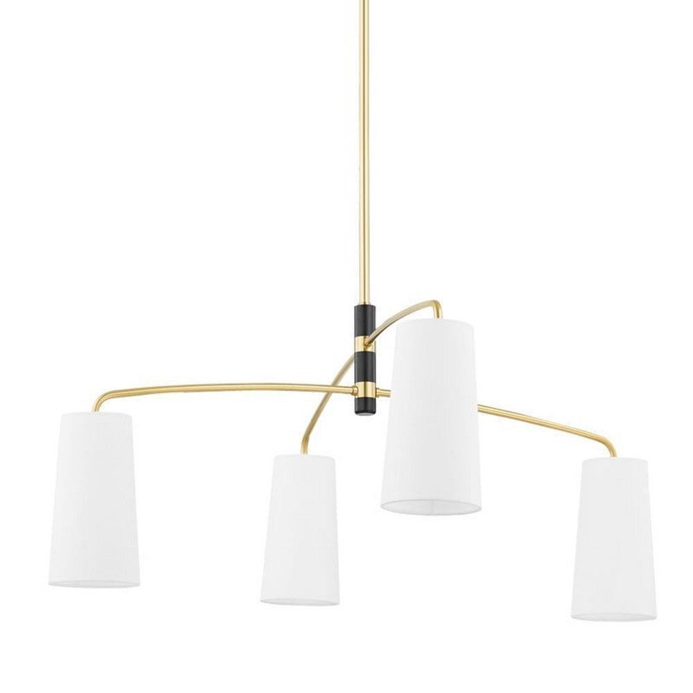 Milner Chandelier - Brass and Black / 45" W