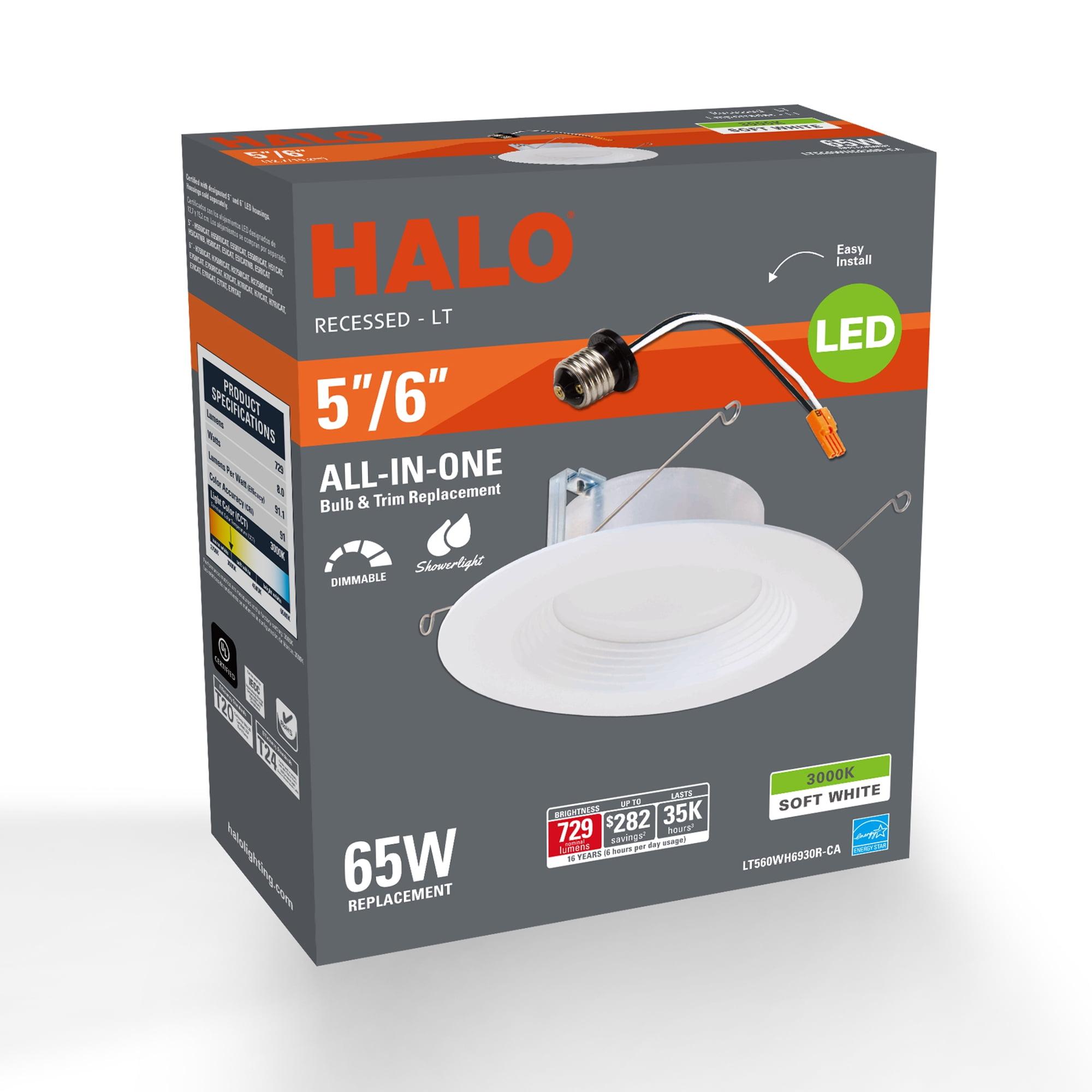 Halo Matte White 5-6 Inch LED Retrofit Recessed Lighting