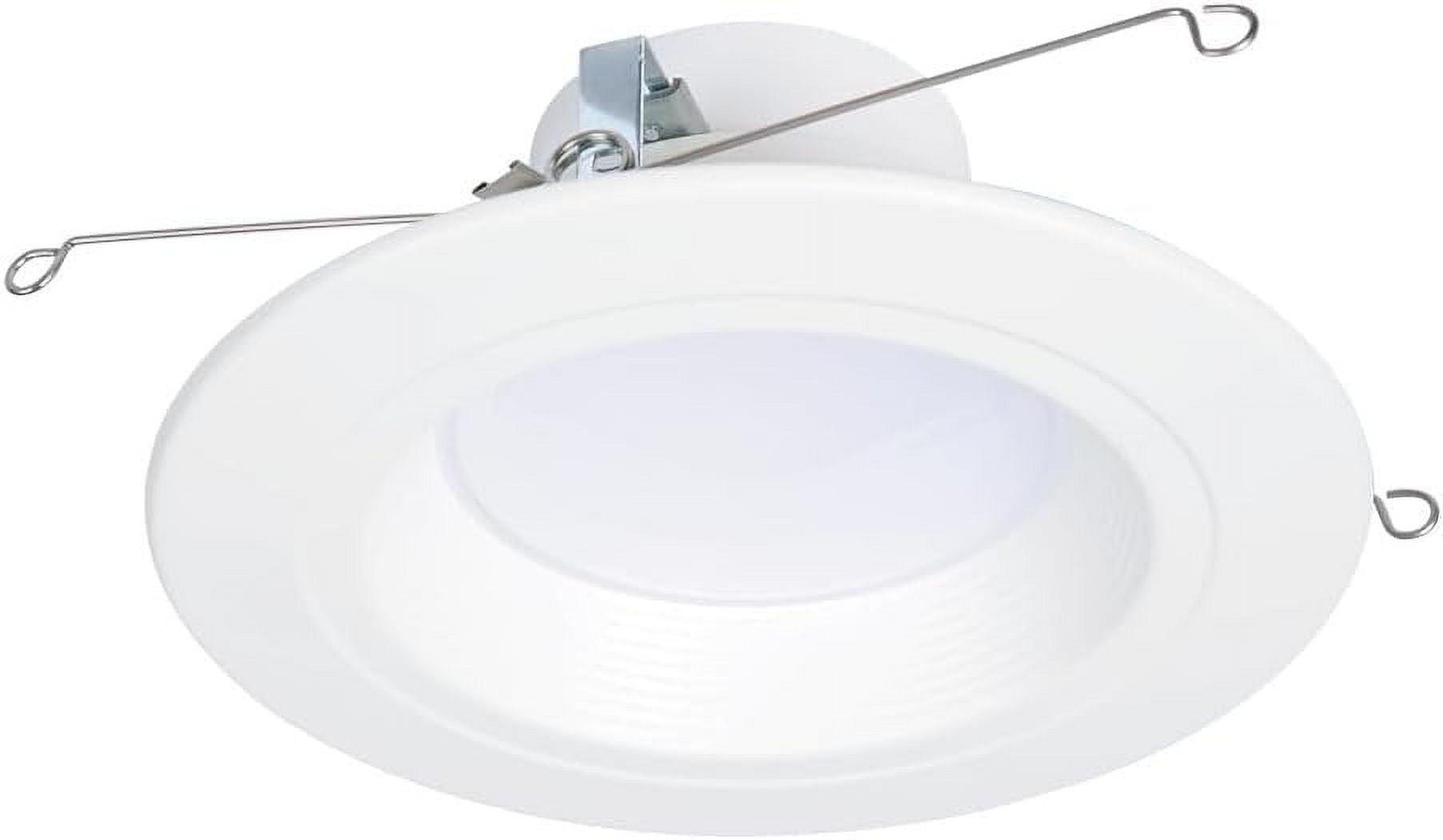 HALO RL Series 5/6 inch Recessed LED Retrofit Light, Selectable CCT 2700K-5000K Integrated LED, Dim to Warm, White Retrofit Baffle Trim, 600 Lumens