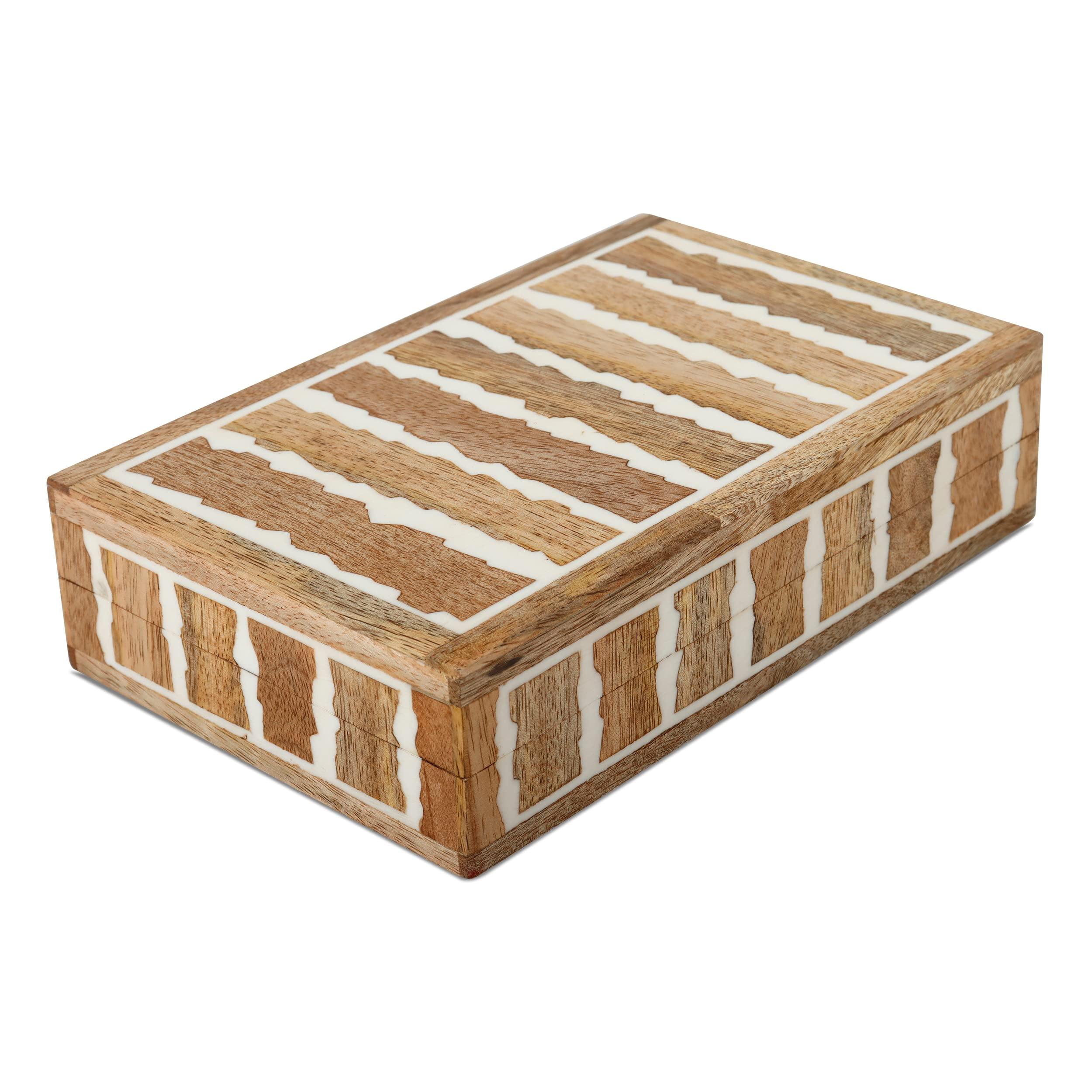 HANDICRAFTS HOME 8x5x2 Decorative Box Handmade Storage Organizer Boxes with Lids Keepsake Gift Trinket Box Display Box, Kept Safari