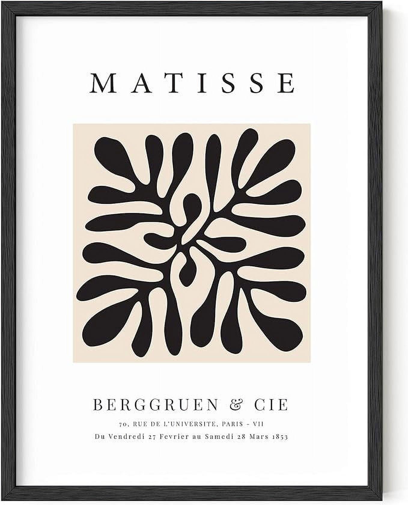 Henri Matisse Black and Beige Abstract Art Print 12x16