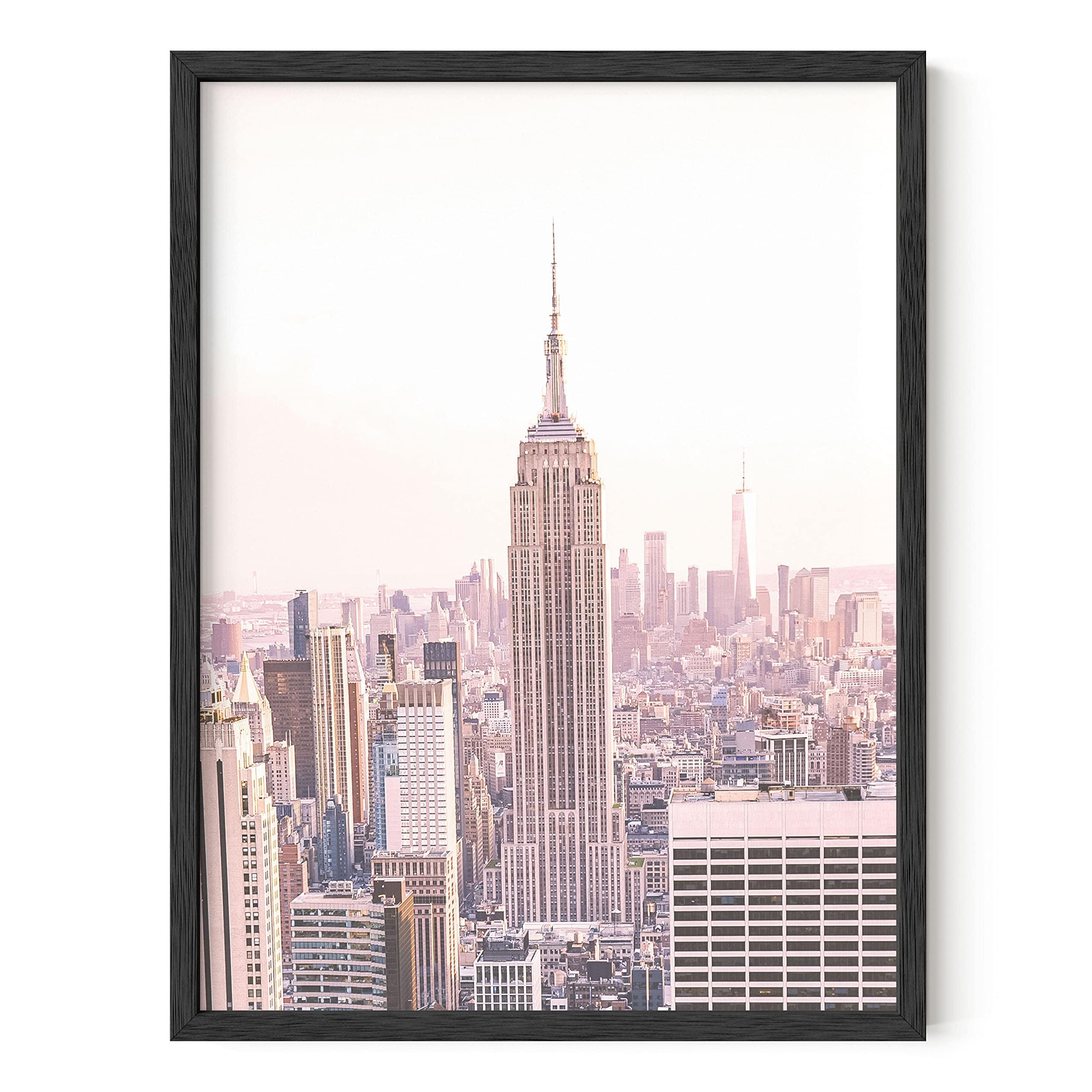 HAUS AND HUES New York City Poster Empire State Empire State Building Wall Art New York Wall Art New York Print Art New York City Wall Art NY Print UNFRAMED 12” x 16” (Empire State Skyline)