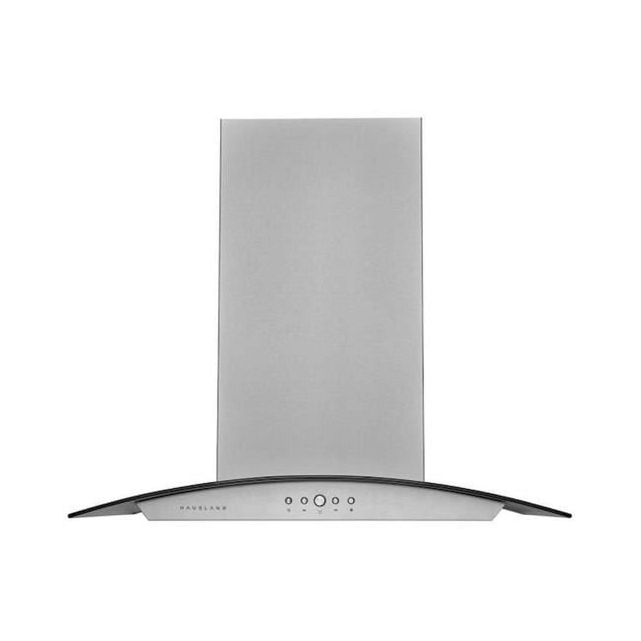 Hauslane 36" Stainless Steel 600 CFM Convertible Island Range Hood with Baffle Filter