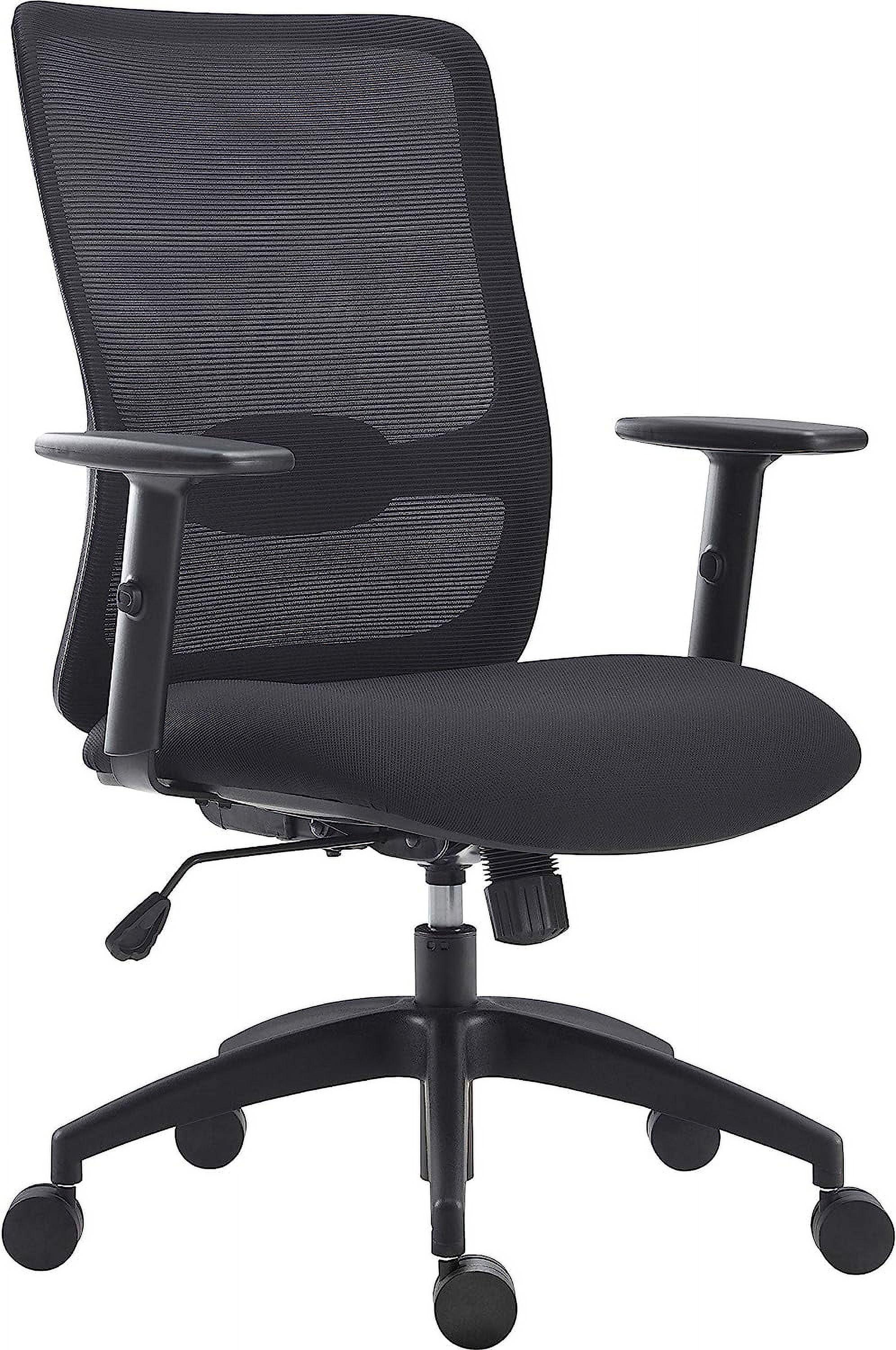 Soho Adjustable Mesh Task Chair with Lumbar Support, Black