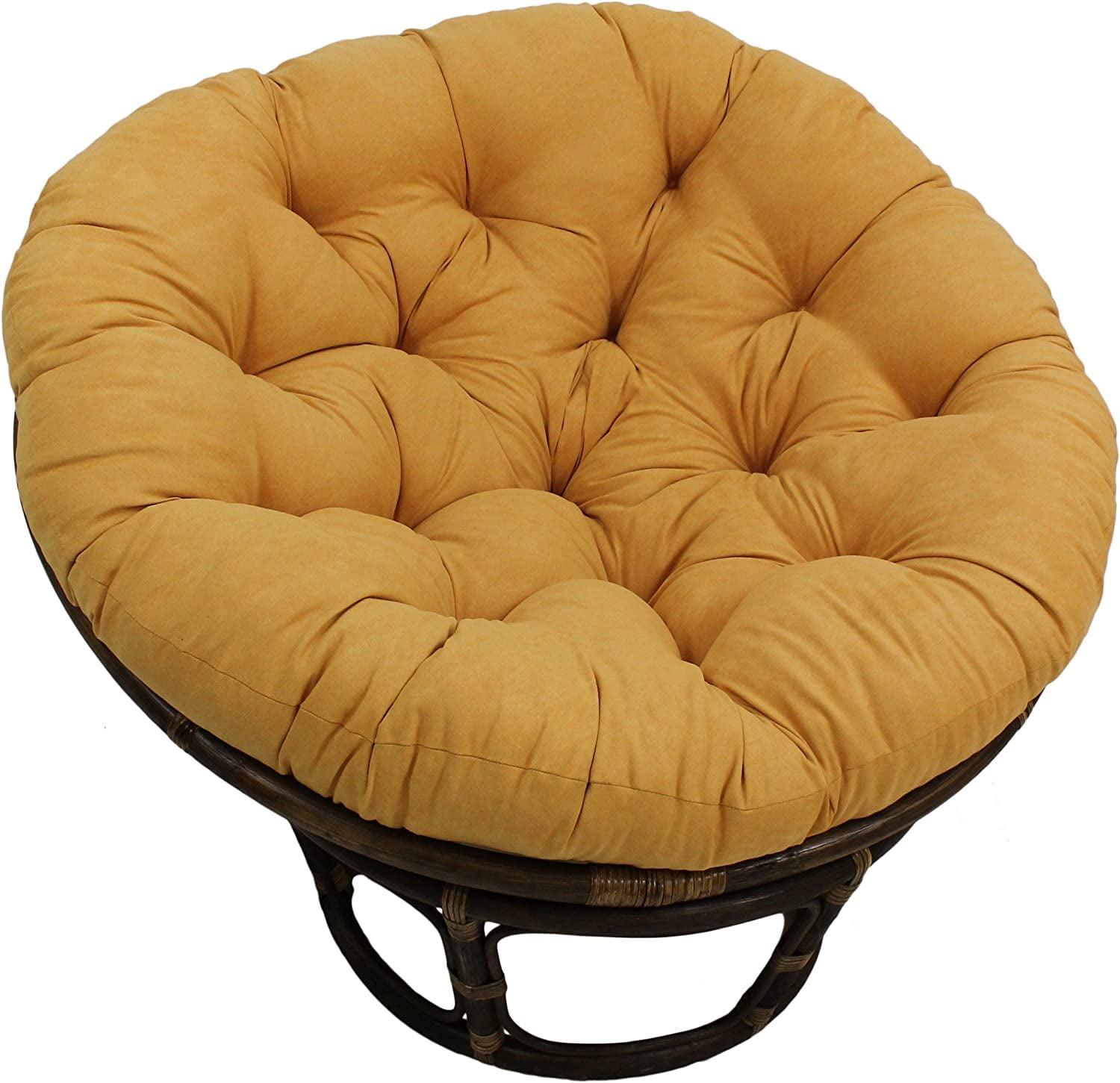 42" Rattan Papasan Chair with Micro Suede Cushion - International Caravan