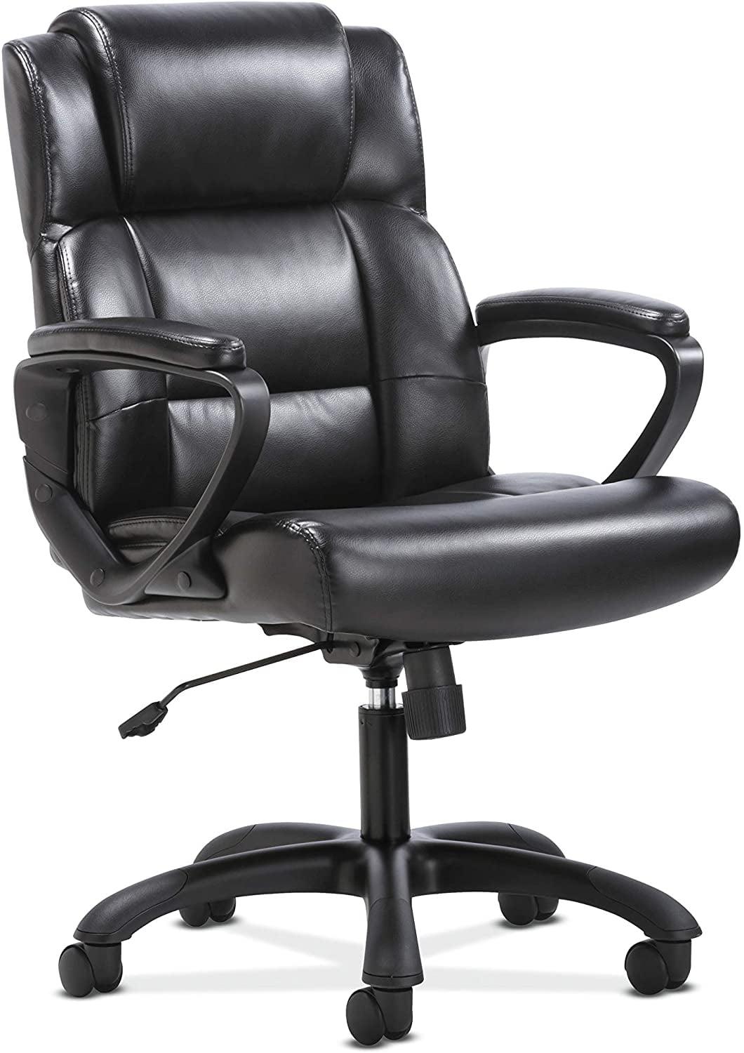 Basyx HVST305 19 in. - 23 in. Seat Height Mid-Back Executive Chair Supports Up to 225 lbs. - Black