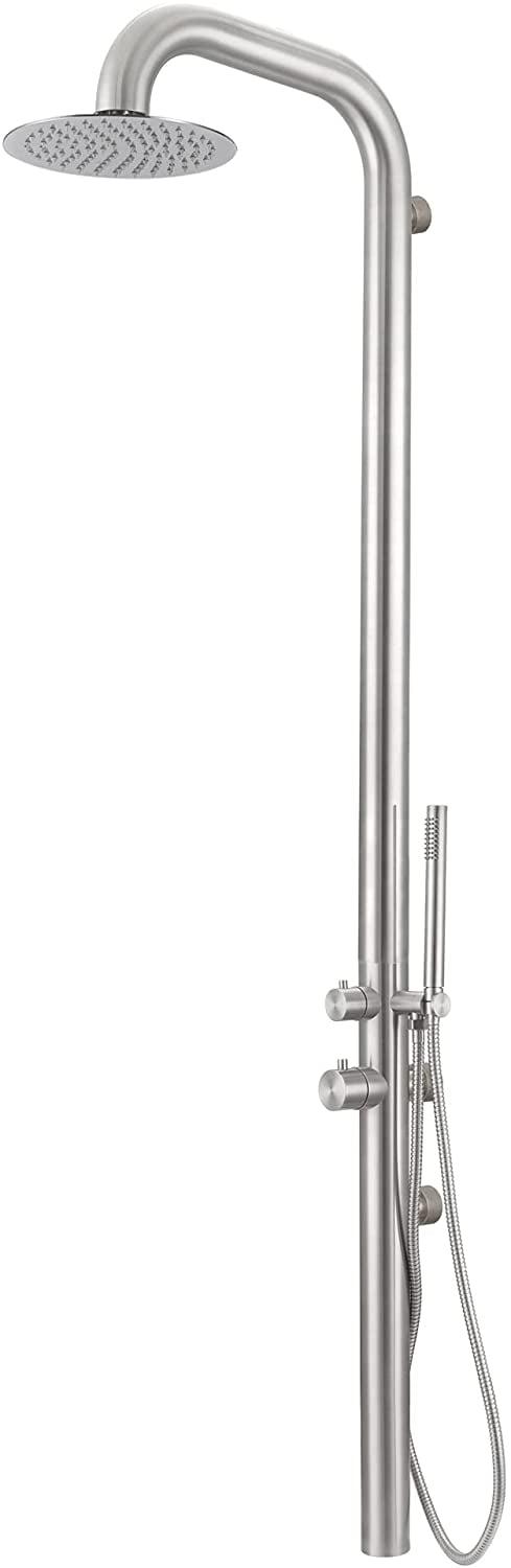 Pulsar 07 Wall Mounted Outdoor Shower with Hand Shower