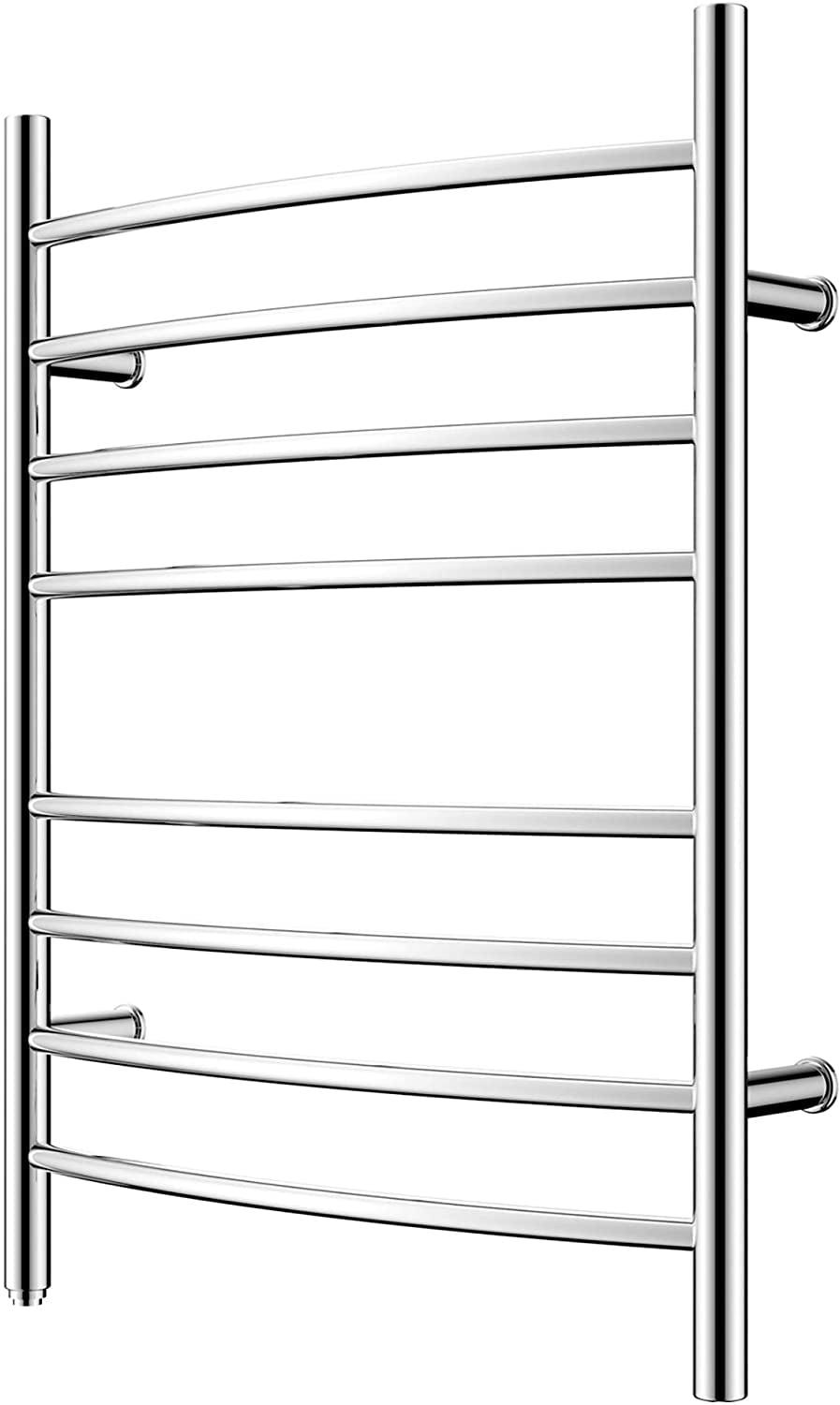 Mirror Polish Wall Mounted 8-Bar Stainless Steel Towel Warmer