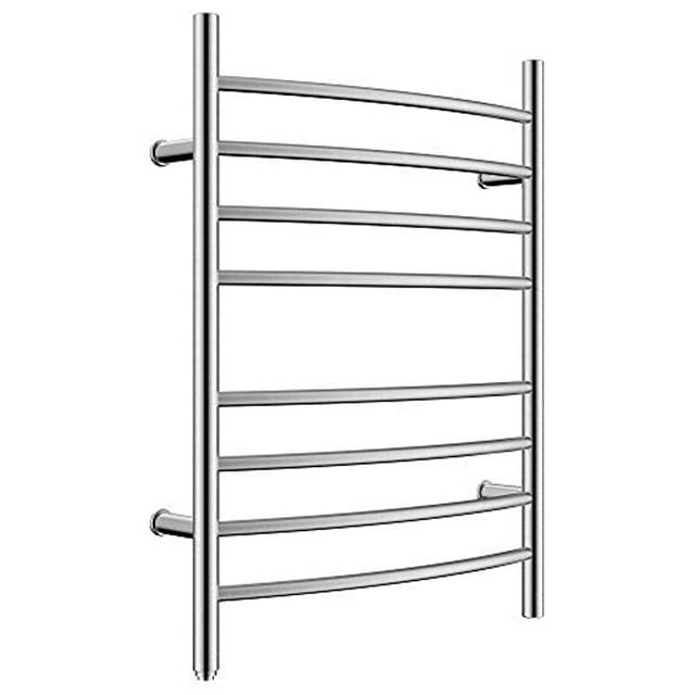 HEATGENE Towel Warmer Wall Mount Electric Plug-in/Hardwired Heated Towel Rack Mirror Polish