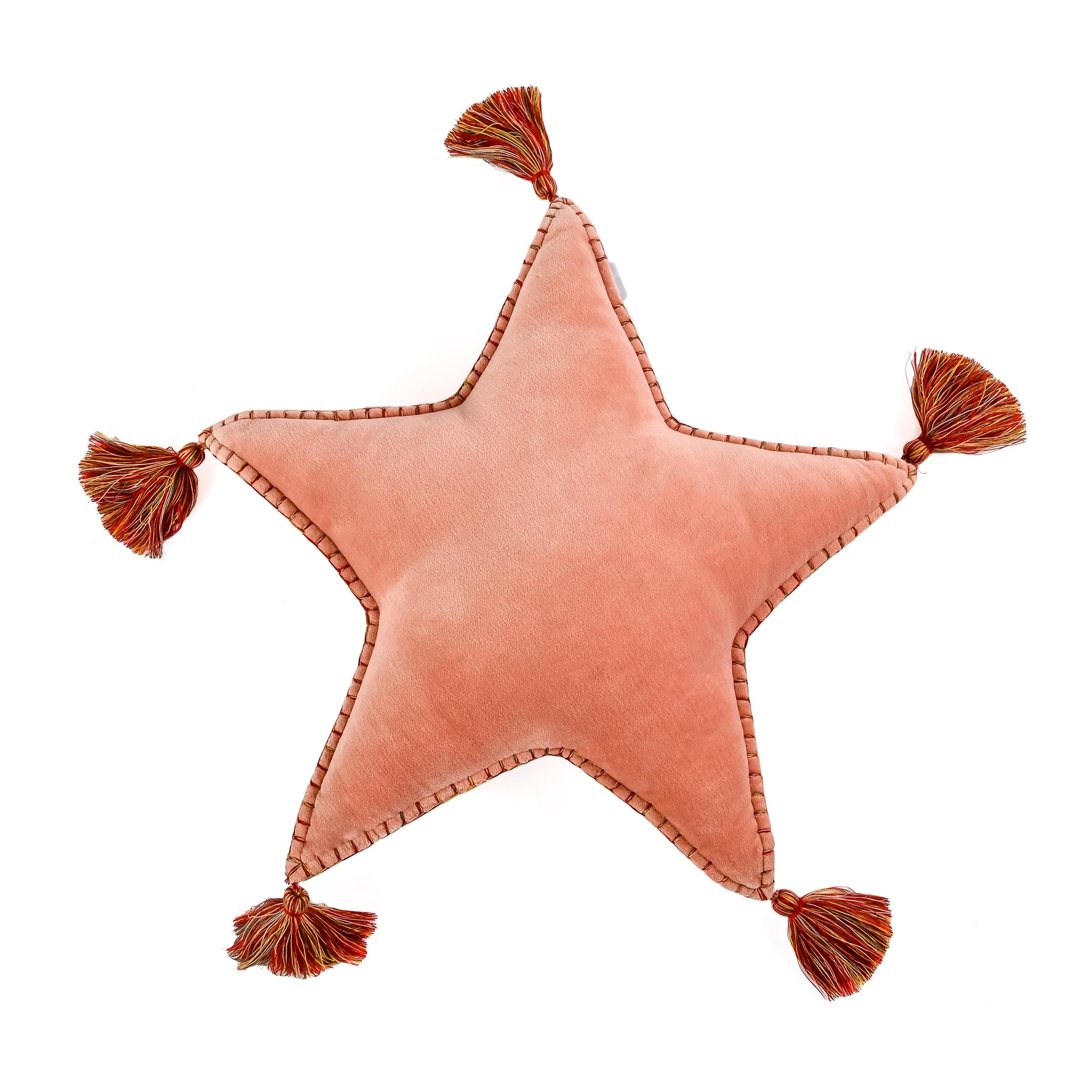 16” Star Shape Throw Pillow Blush - National Tree Company