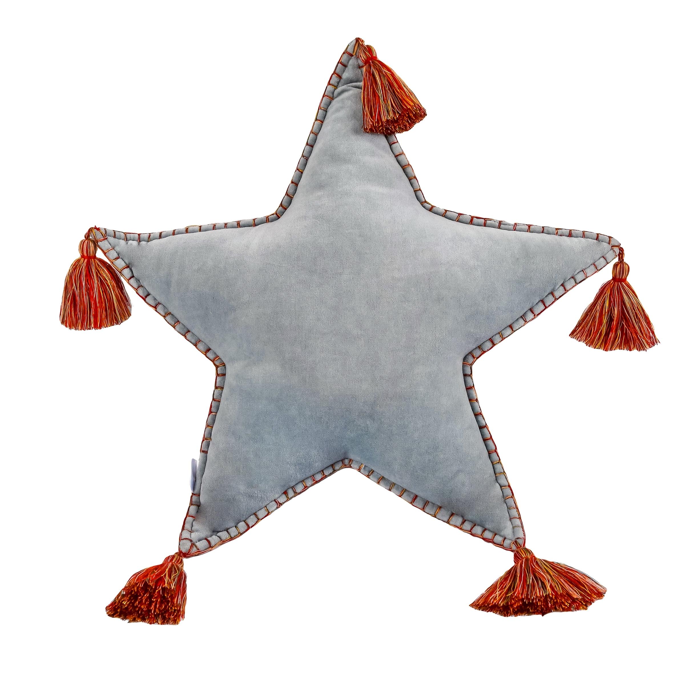 16” Star Shape Throw Pillow Light Blue - National Tree Company