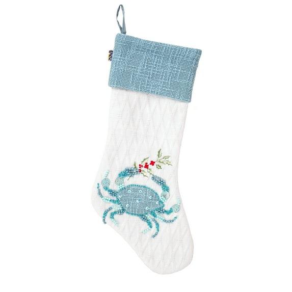 HGTV Home Collection Blue Crab Stocking