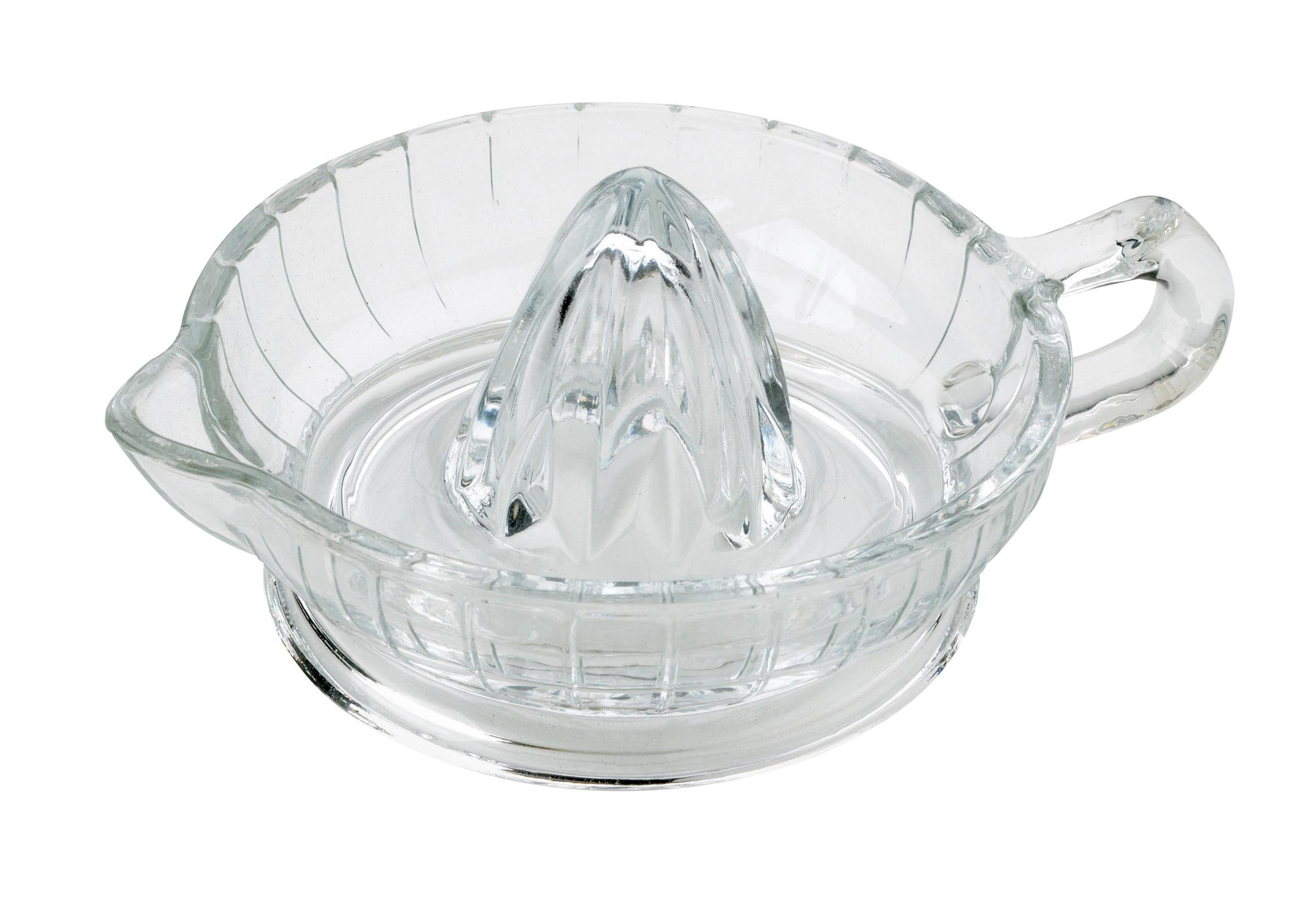 HIC Kitchen Citrus Juicer Reamer with Handle and Pour Spout, Heavyweight Glass