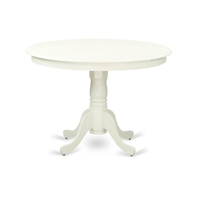 East West Furniture Hartland 5-piece Wood Dining Set in Linen White/Cream