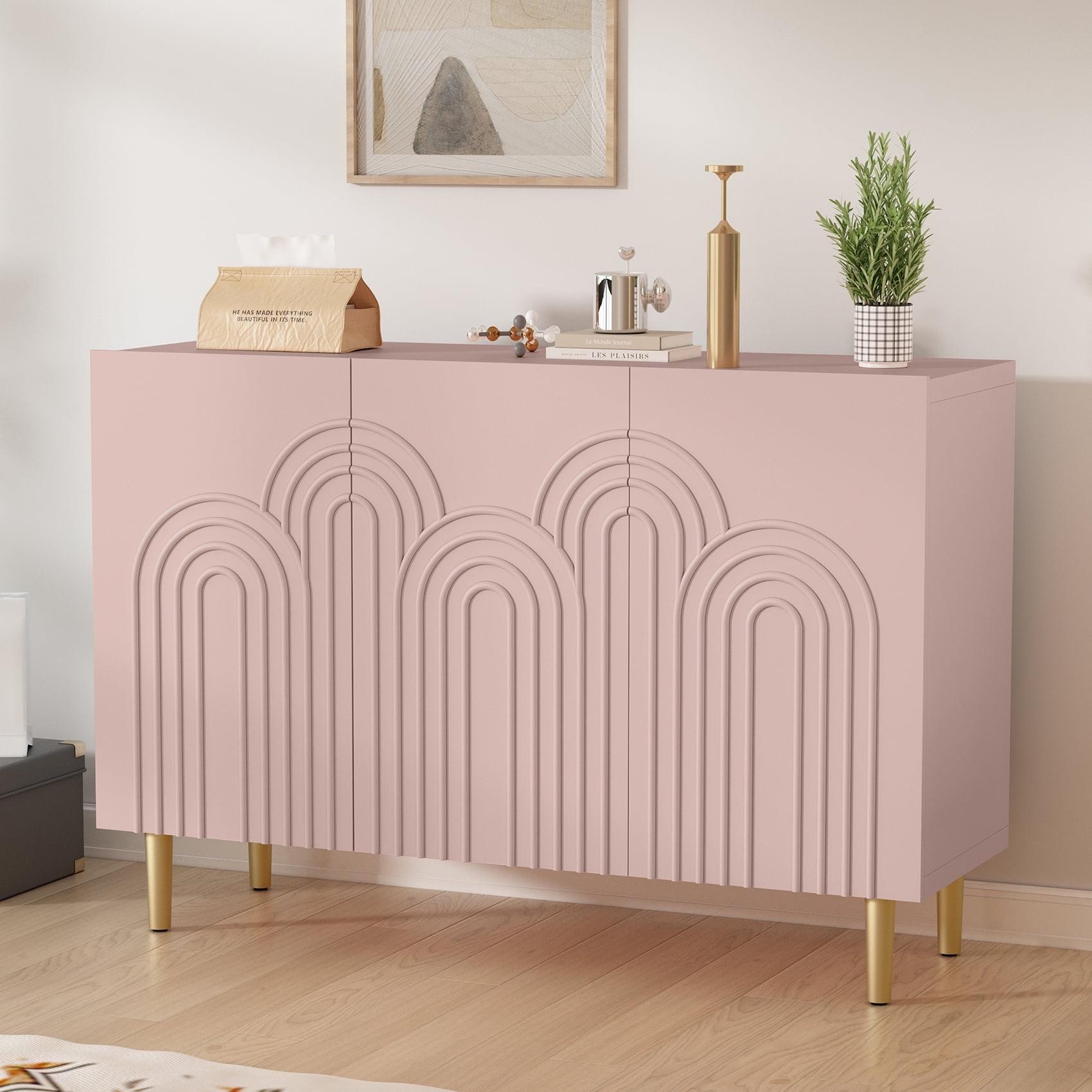 Mercer41 Sirgio 47.2'' Sideboard Buffet Cabinet with 3 Doors for Kitchen, Hallway, Living Room