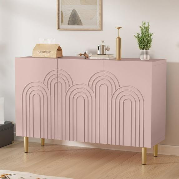 Mercer41 Sirgio 47.2'' Sideboard Buffet Cabinet with 3 Doors for Kitchen, Hallway, Living Room
