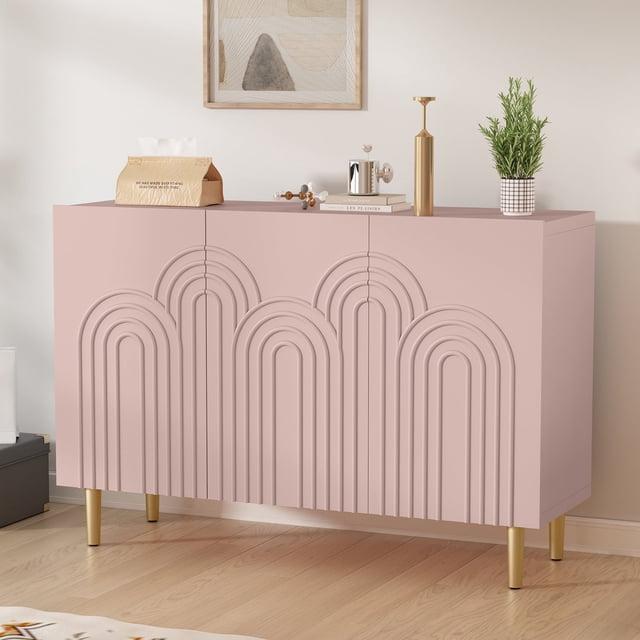 Mercer41 Sirgio 47.2'' Sideboard Buffet Cabinet with 3 Doors for Kitchen, Hallway, Living Room