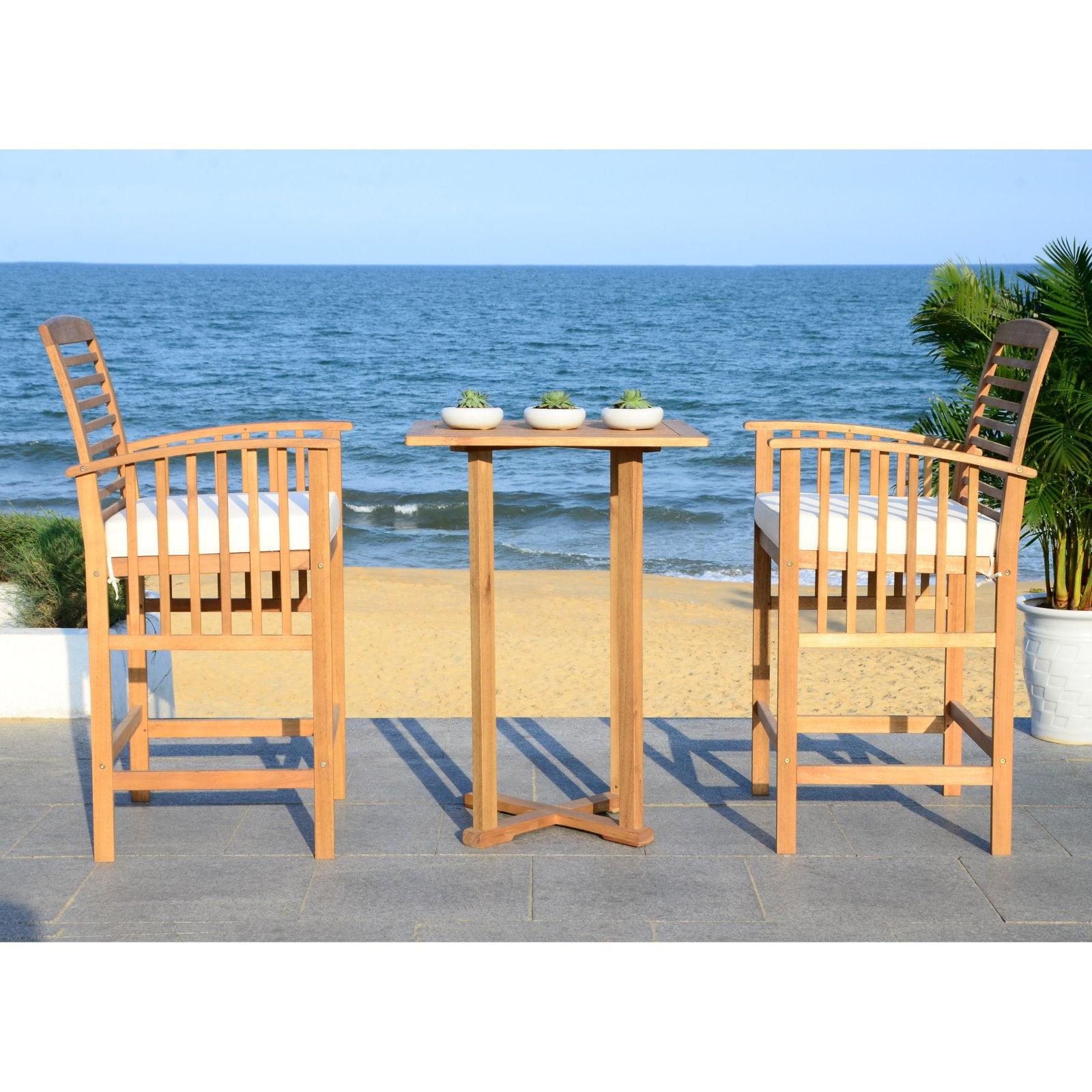 Pate 3 Piece Bar Height Patio Outdoor Bistro Set  - Safavieh