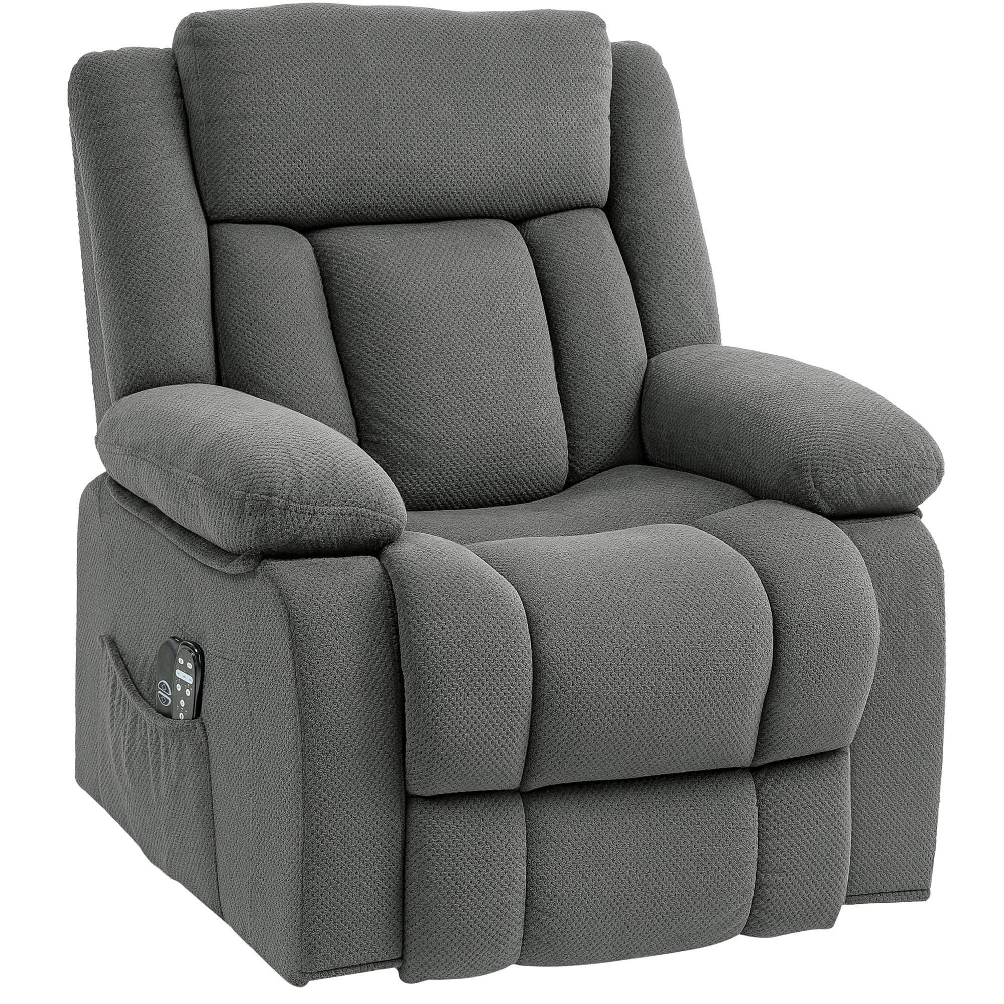 HOMCOM Power Lift Recliner Chair with Massage and Heat, Electric Lift Chair for Elderly, Gray