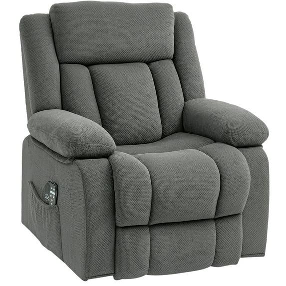 HOMCOM Power Lift Recliner Chair with Massage and Heat, Electric Lift Chair for Elderly, Gray