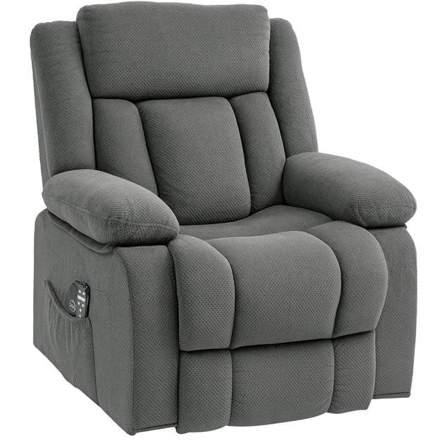 HOMCOM Power Lift Recliner Chair with Massage and Heat, Electric Lift Chair for Elderly, Gray