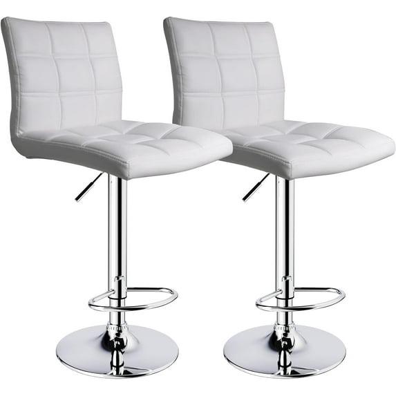 Bar Stools 1 Set Of 2, Counter Height Bar Stools, Square Cushion Bar Stools With Back, Footstool, Cafe, 2 Pieces