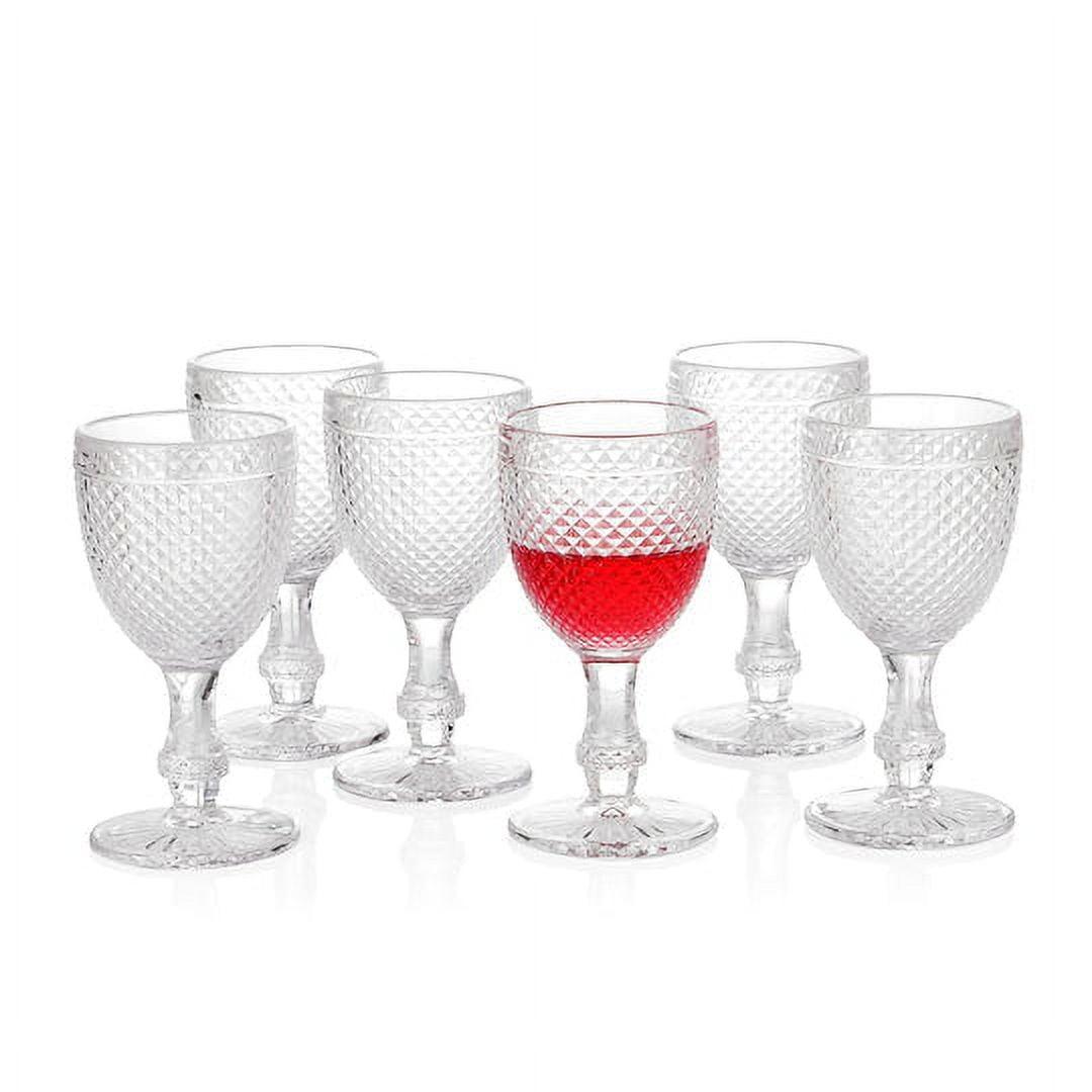 HOMEW Chroma Collection Wine Goblets Glasses set of 6, 10.6 oz