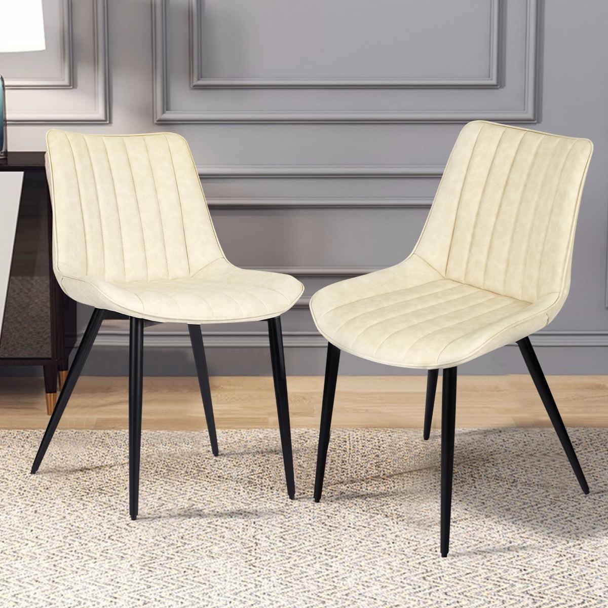 Heitger Leather Upholstered Side Chairs Modern Dining Chairs, Wingback Dining Room Chair