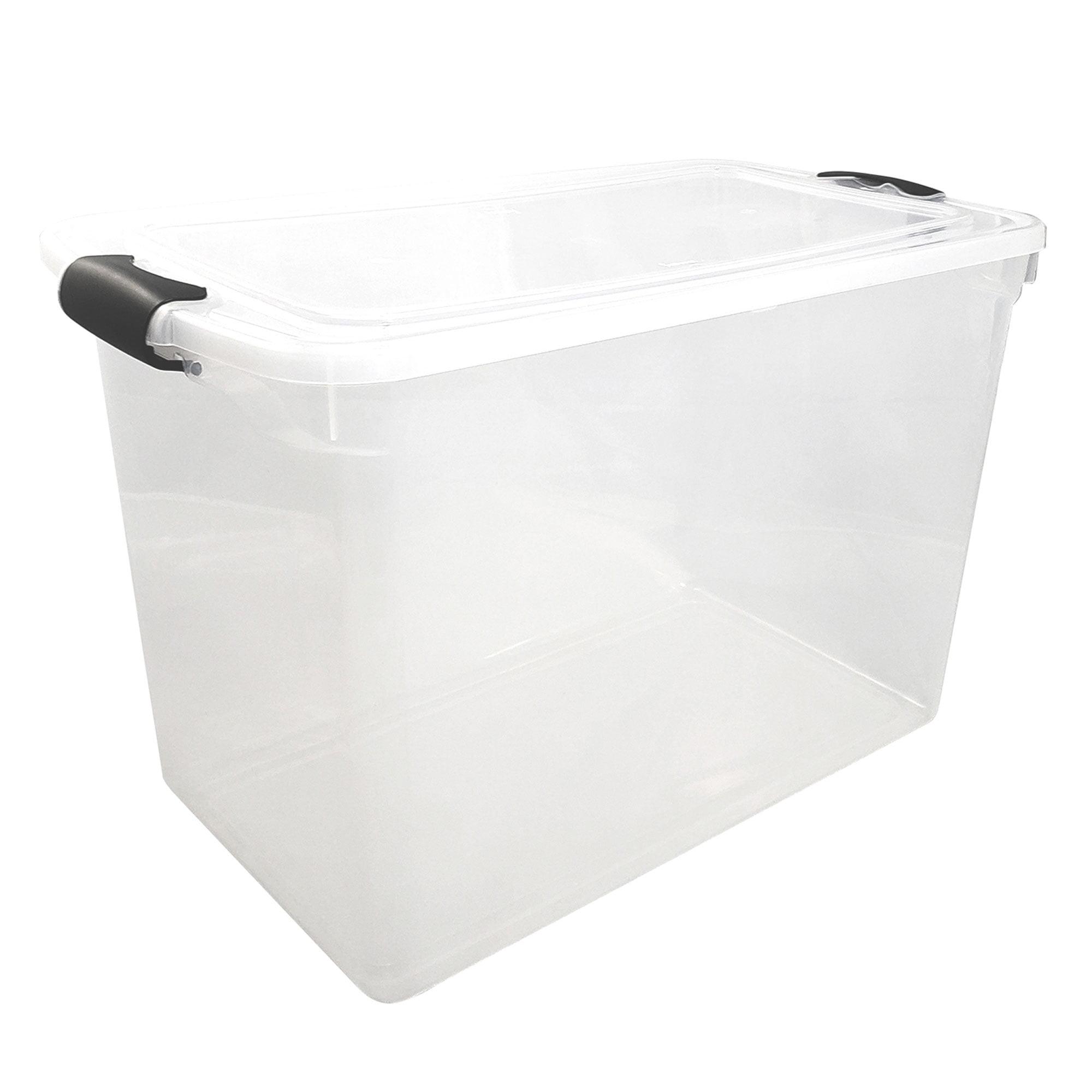 Homz Multipurpose Stackable Storage Bin with Latching Lids (Set of 2)