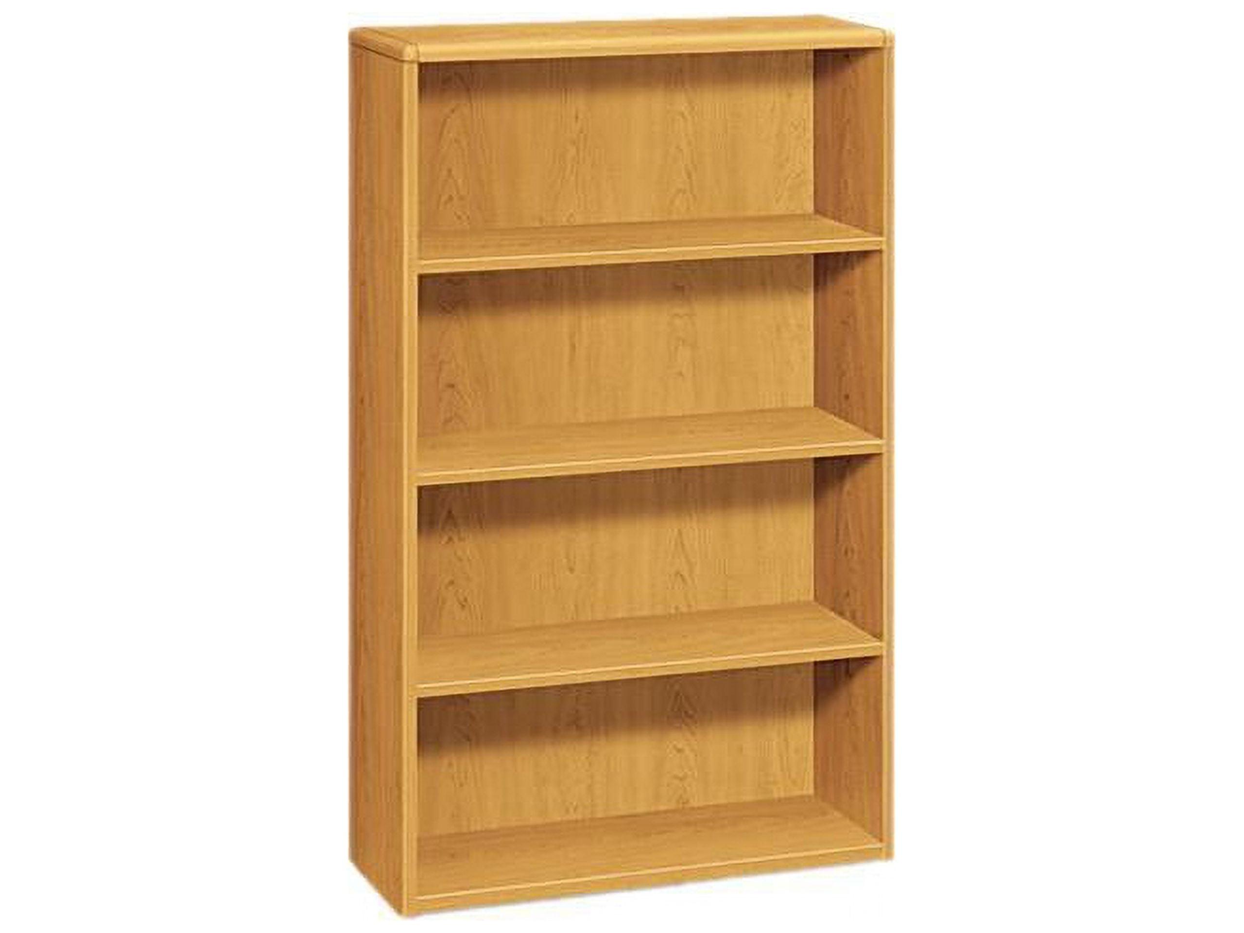 Harvest Oak Four-Shelf Standard Bookcase