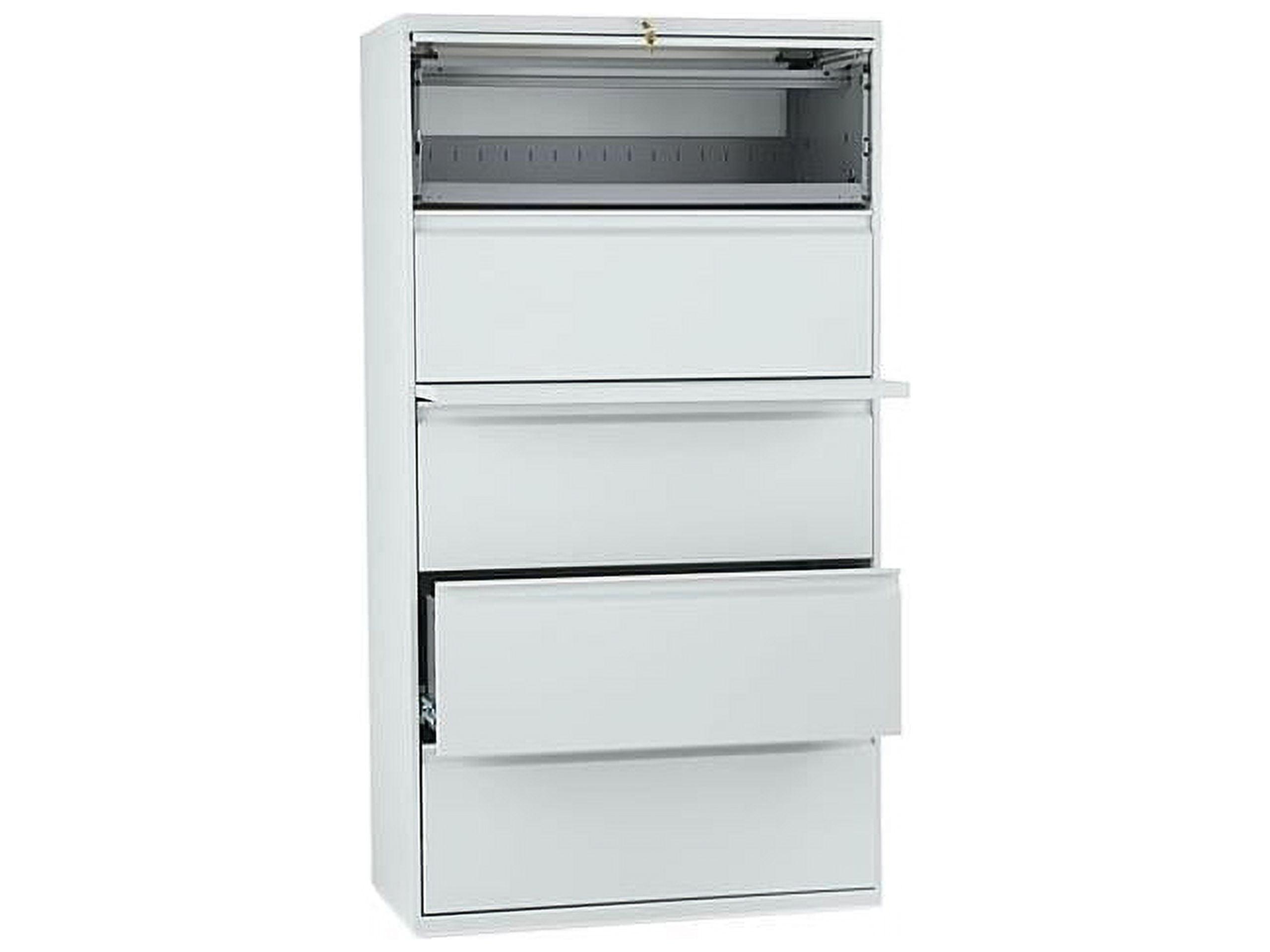 Light Gray 5-Drawer Lockable Lateral Filing Cabinet