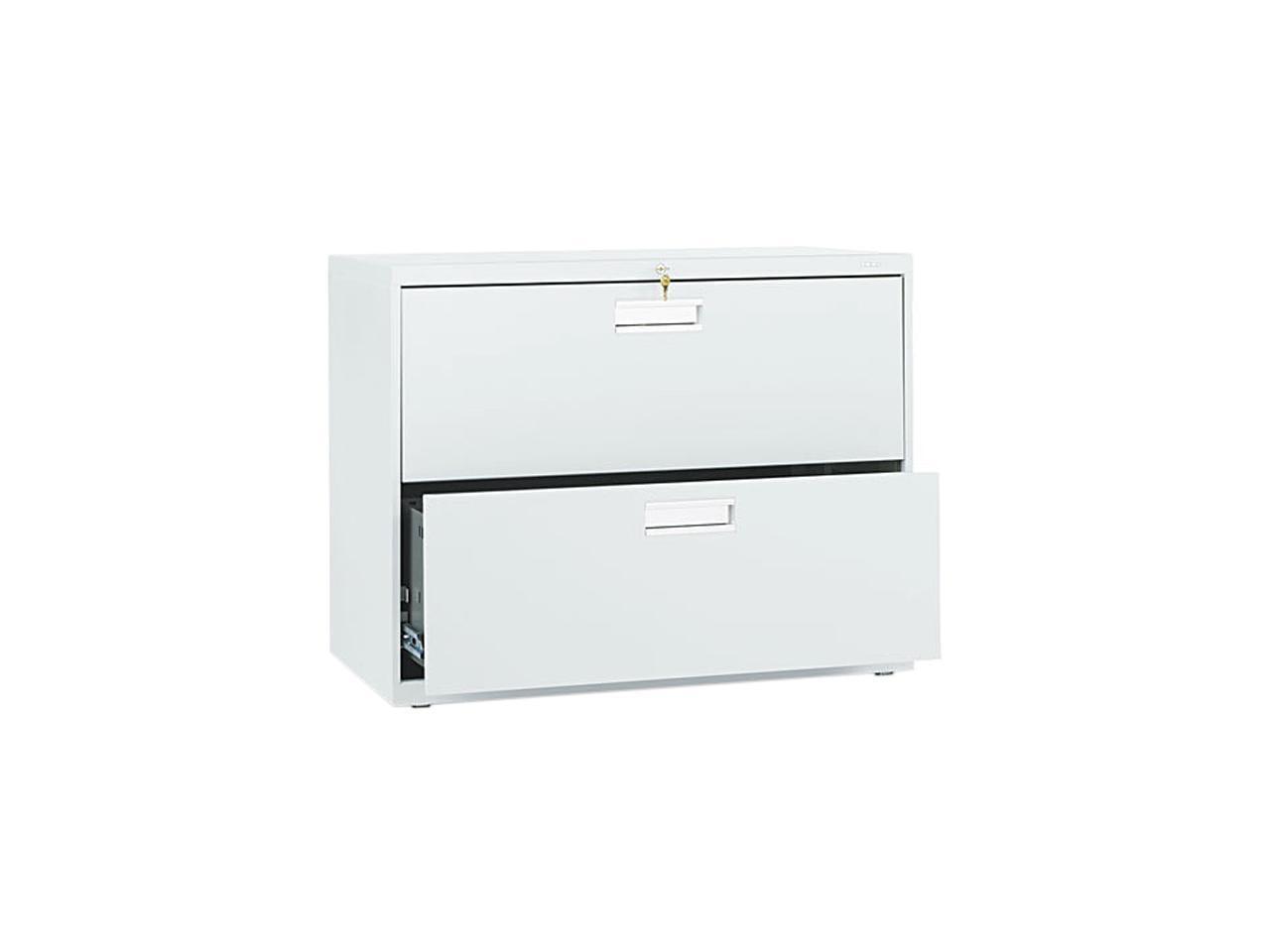 Light Gray 2-Drawer Lockable Lateral Filing Cabinet