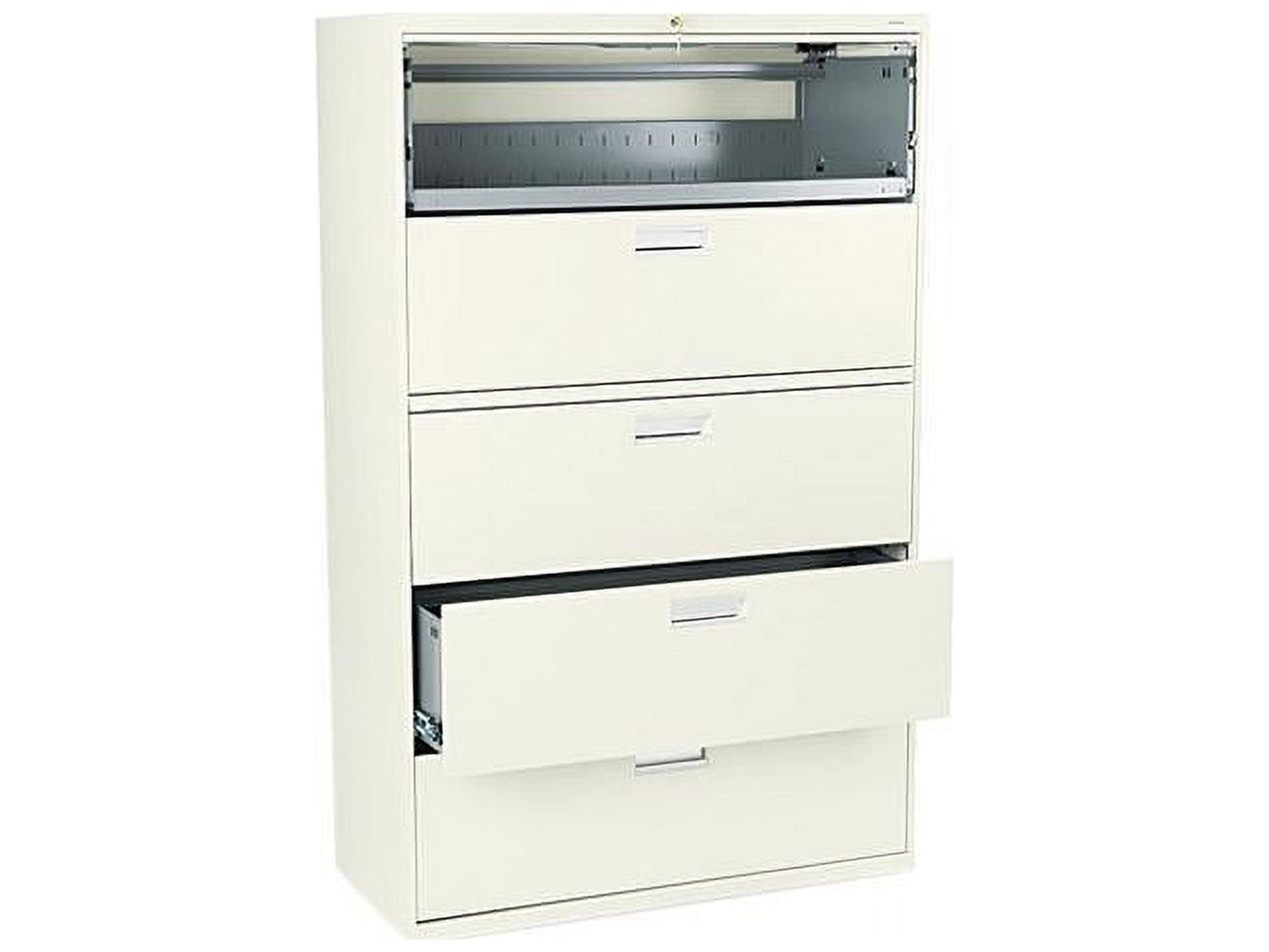 HON 695LL 600 Series Five-Drawer Lateral File, 42w x19-1/4d, Putty