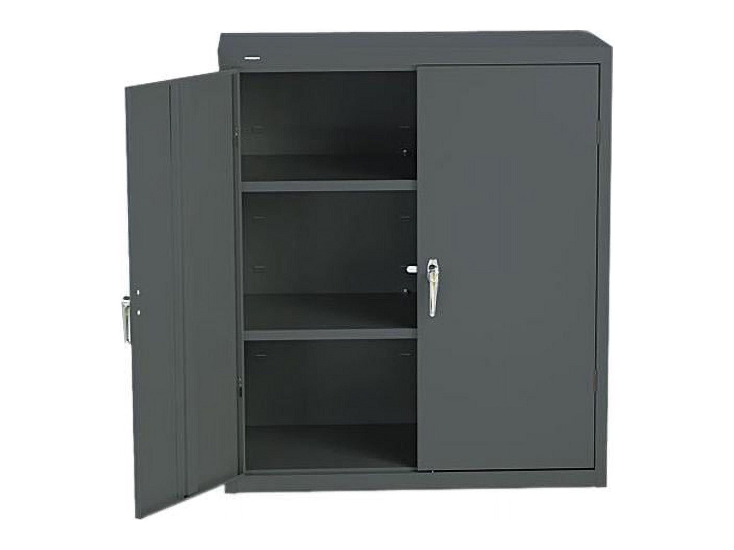 Charcoal Lockable Office Cabinet with Adjustable Shelving