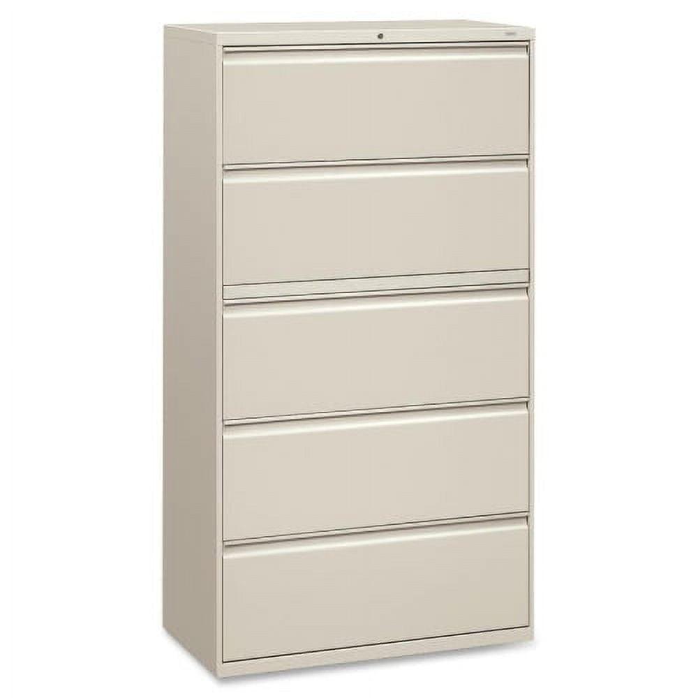 HON 5 Drawers Lateral Lockable Filing Cabinet, Gray