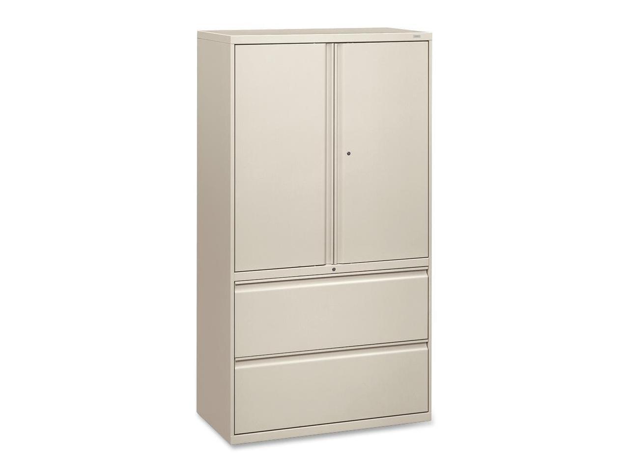 Light Gray Lockable 2-Drawer Legal Size Lateral File Cabinet