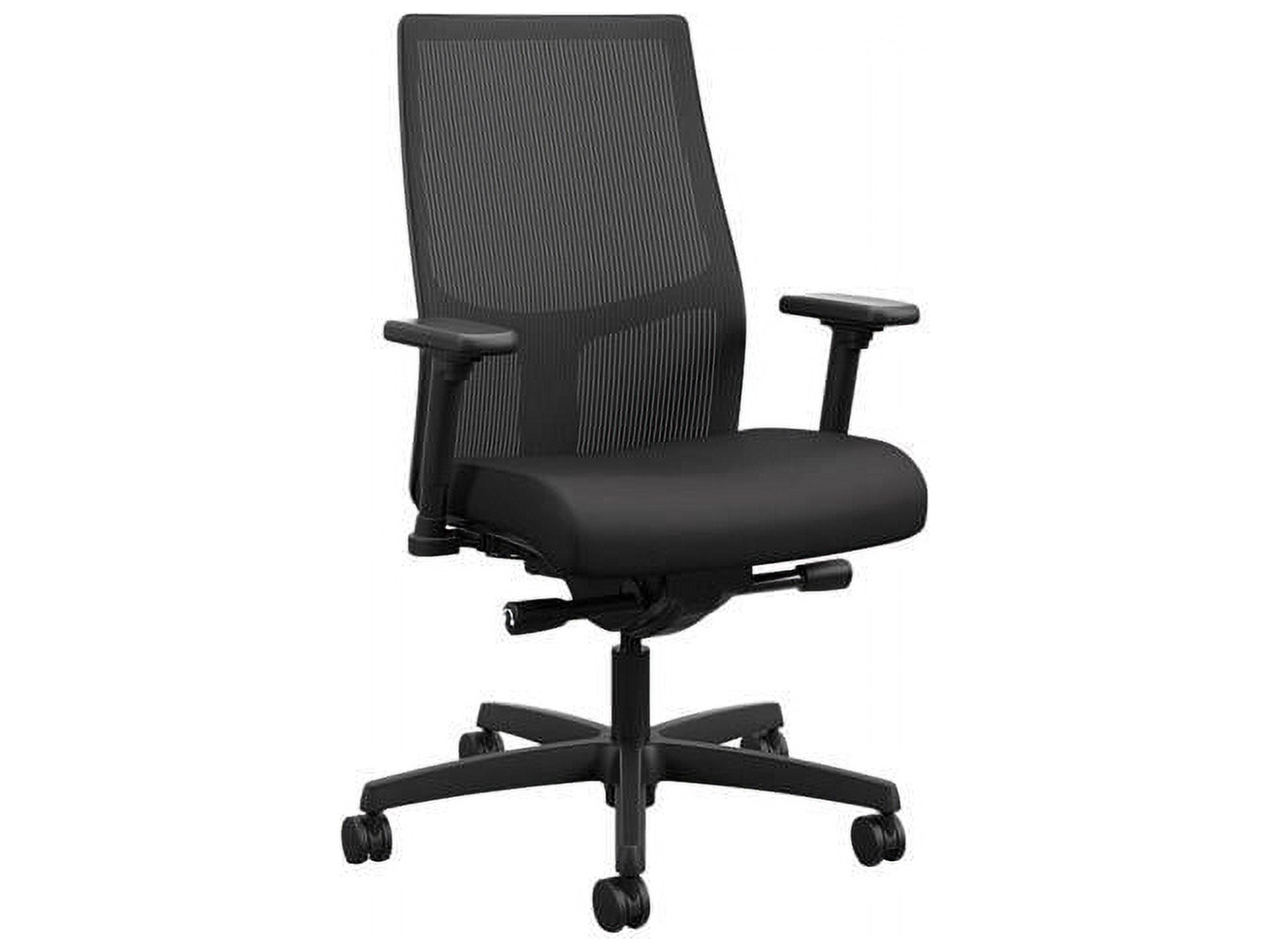 Modern High-Back Black Mesh & Fabric Big and Tall Office Chair