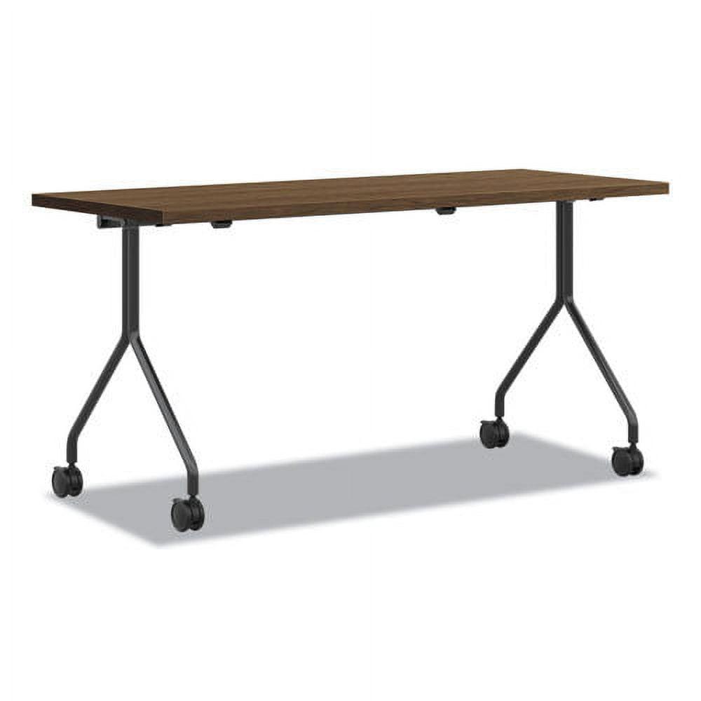 48" Black Paint Rectangular Mobile Nesting Table with Lockable Casters