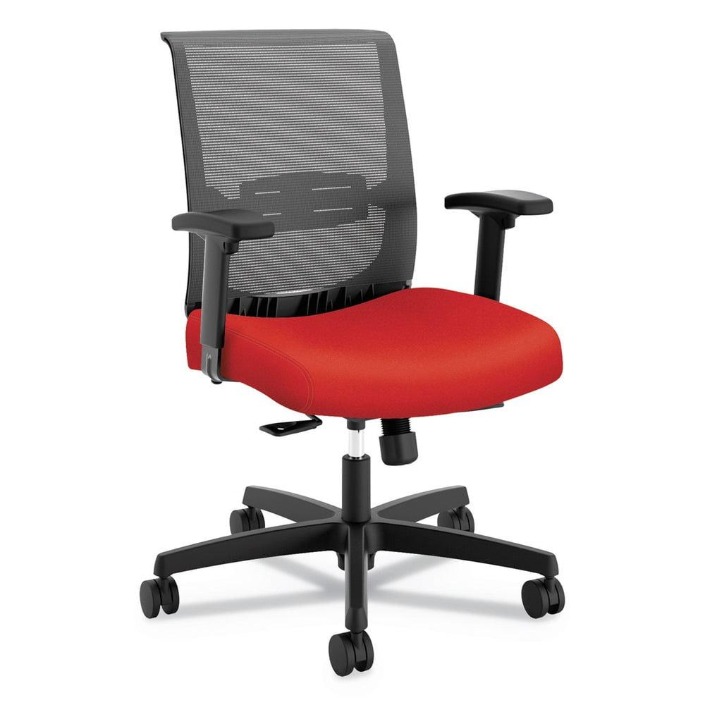 Convergence Mesh Task Chair with Adjustable Arms in Red & Black