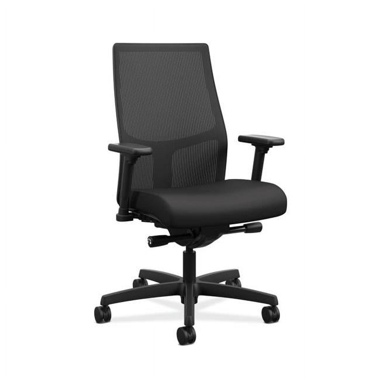 HONIgnition 2.0 4-Way Stretch Mid-Back Mesh Task Chair, Supports 300 lb,Black