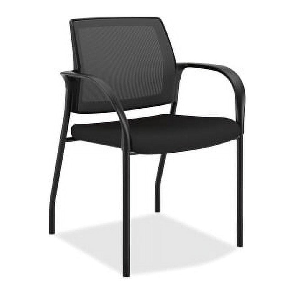 Centurion Black Mesh Back Stacking Chair with Fabric Foam Seat