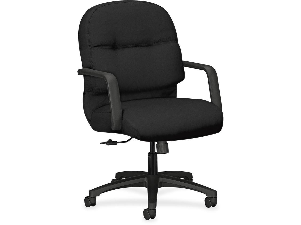 Pillow-Soft Managerial Mid-Back Swivel Task Chair in Black