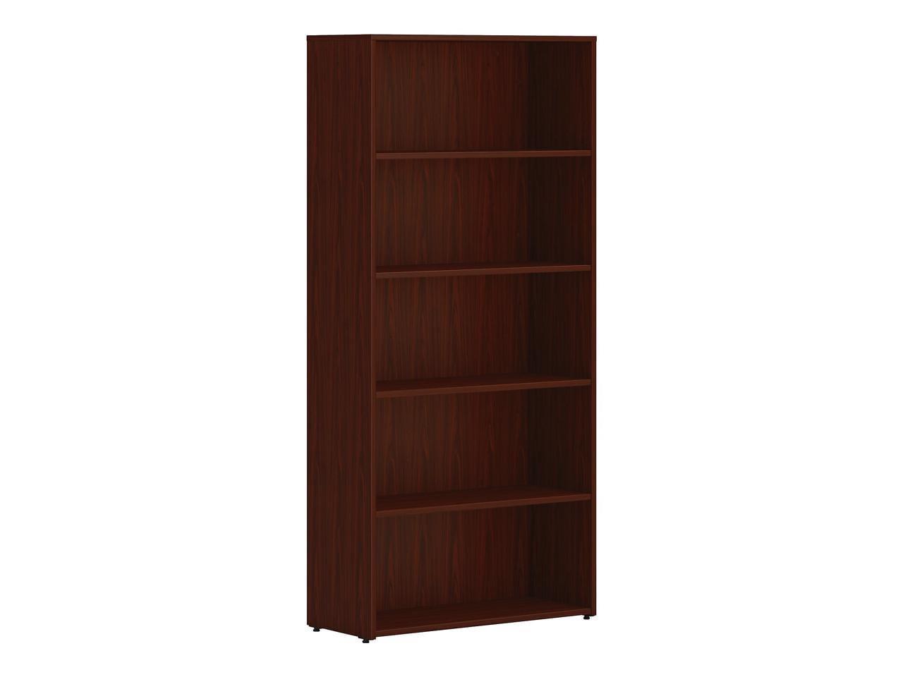 Traditional Mahogany 65" 5-Shelf Adjustable Bookcase