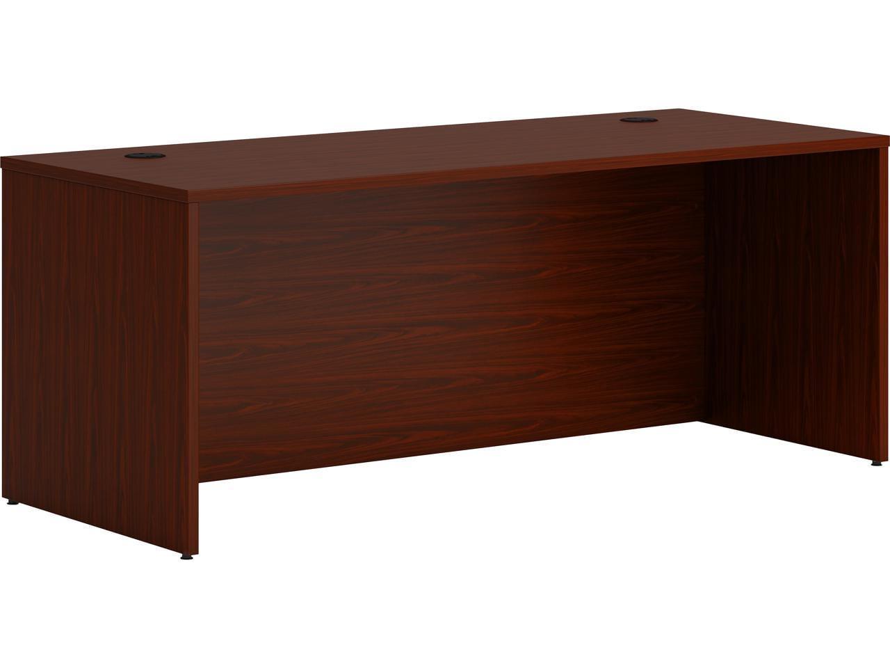 Contemporary 72" Mahogany Laminate Office Desk with Cable Management