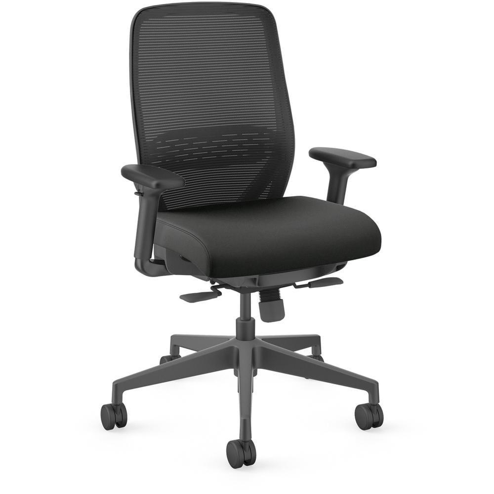 Adjustable Black Mesh Task Chair with Lumbar Support