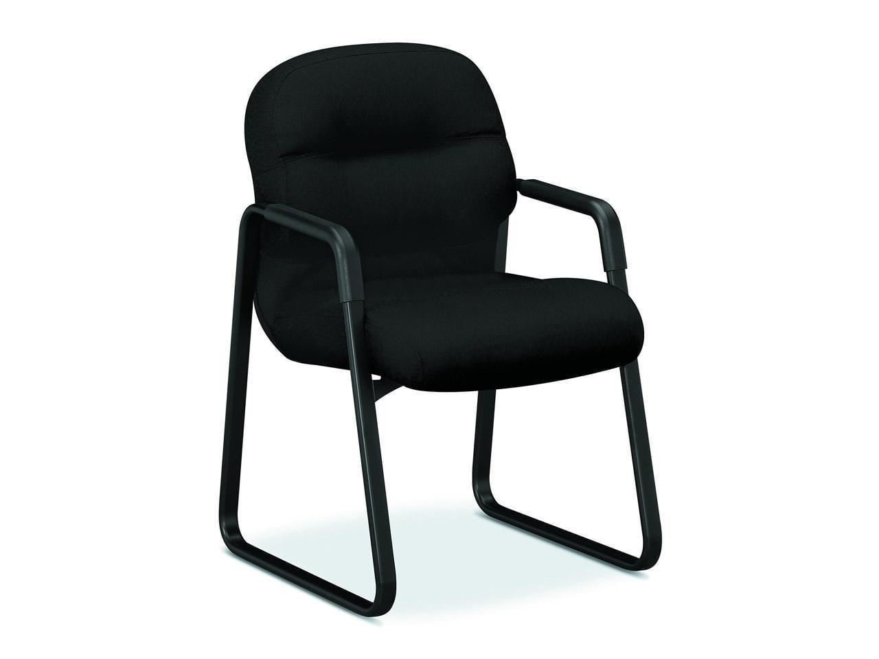 ErgoComfort High-Back Guest Chair with Memory Foam, Black Mesh & Metal Frame